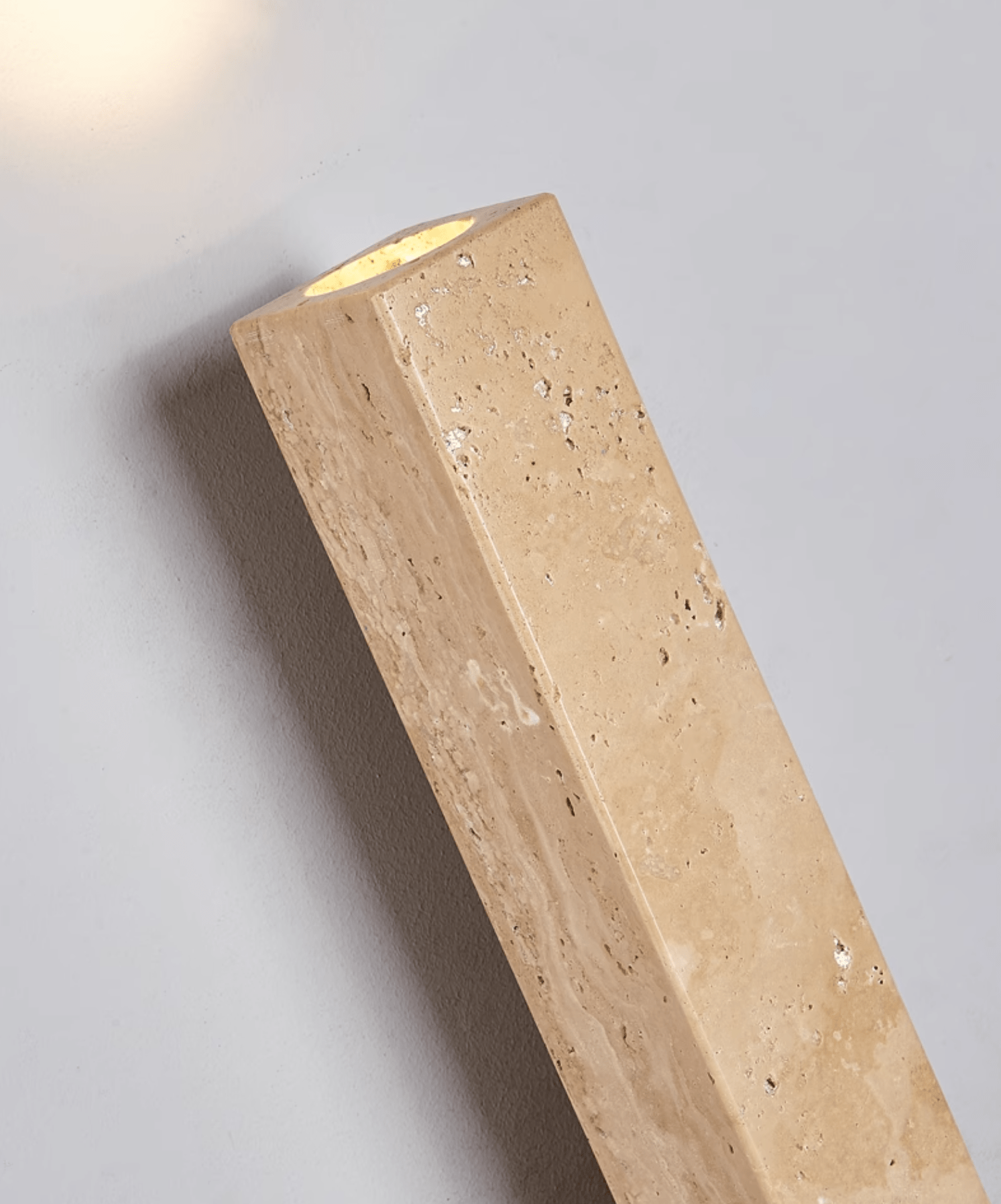 Cathais Minimalist Travertine Wall Light - Blowlighting
