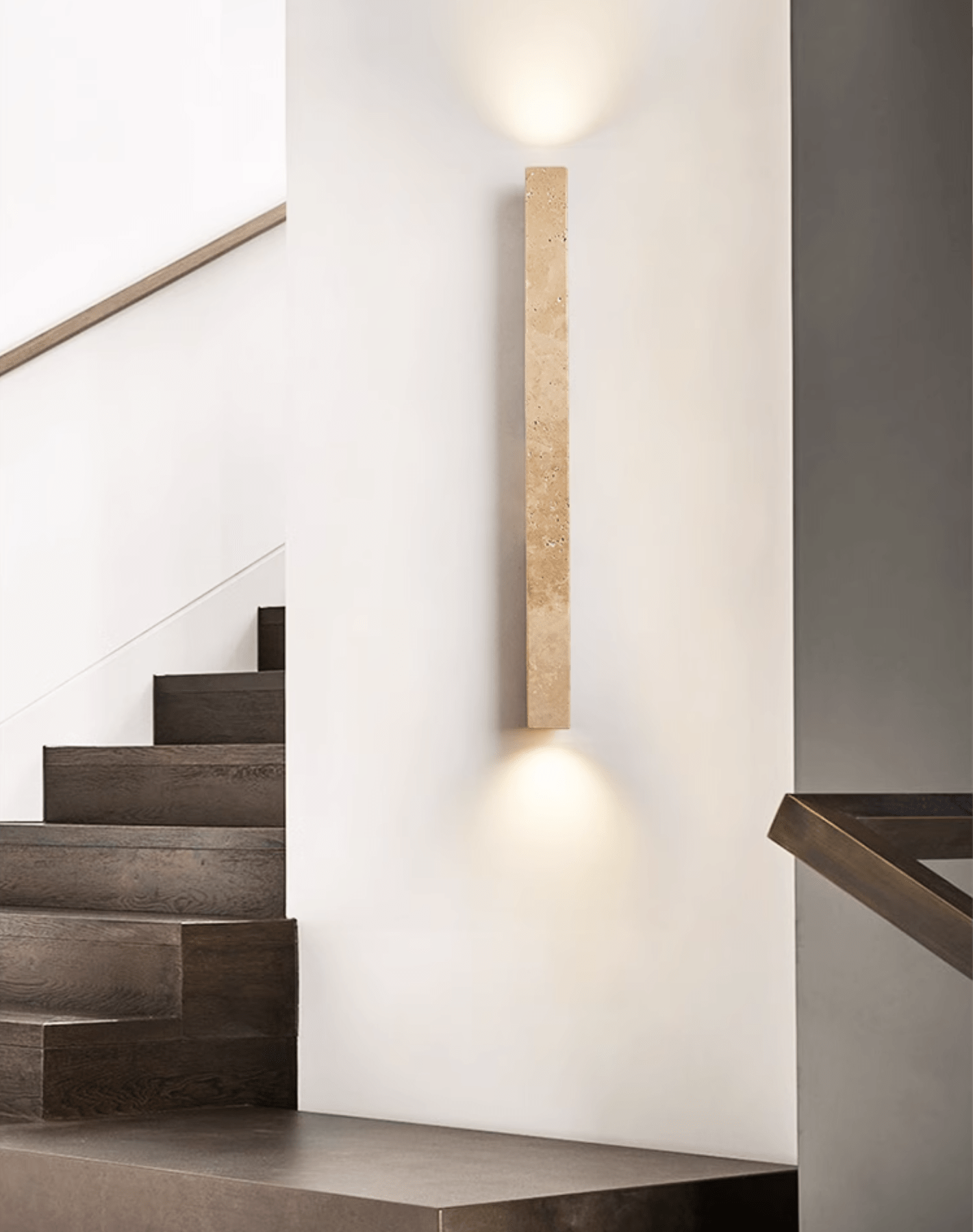 Cathais Minimalist Travertine Wall Light - Blowlighting