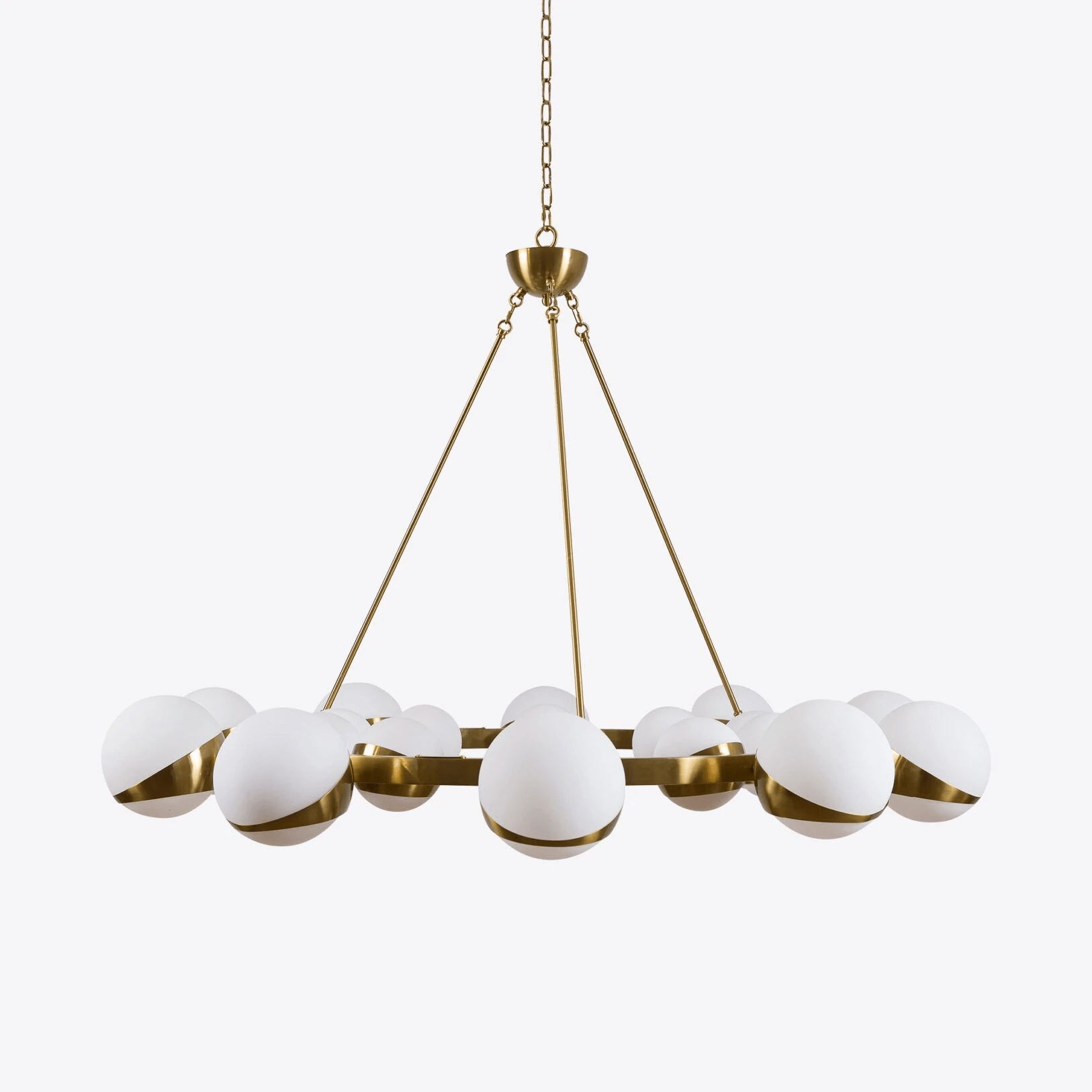 LuminaSphere Modern Brass Chandelier - Blowlighting
