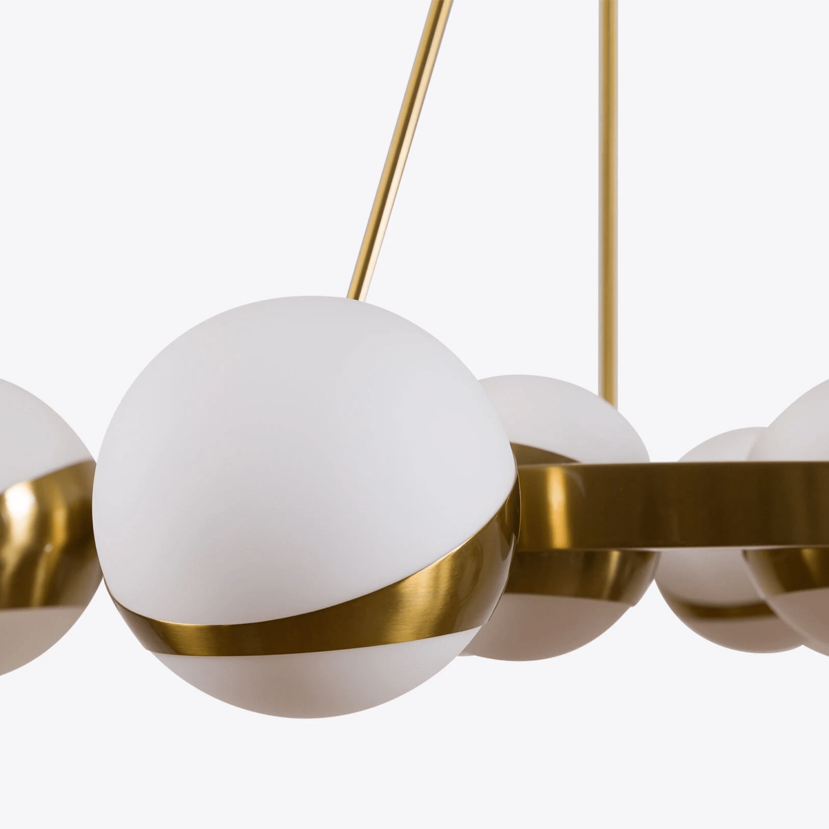 LuminaSphere Modern Brass Chandelier - Blowlighting