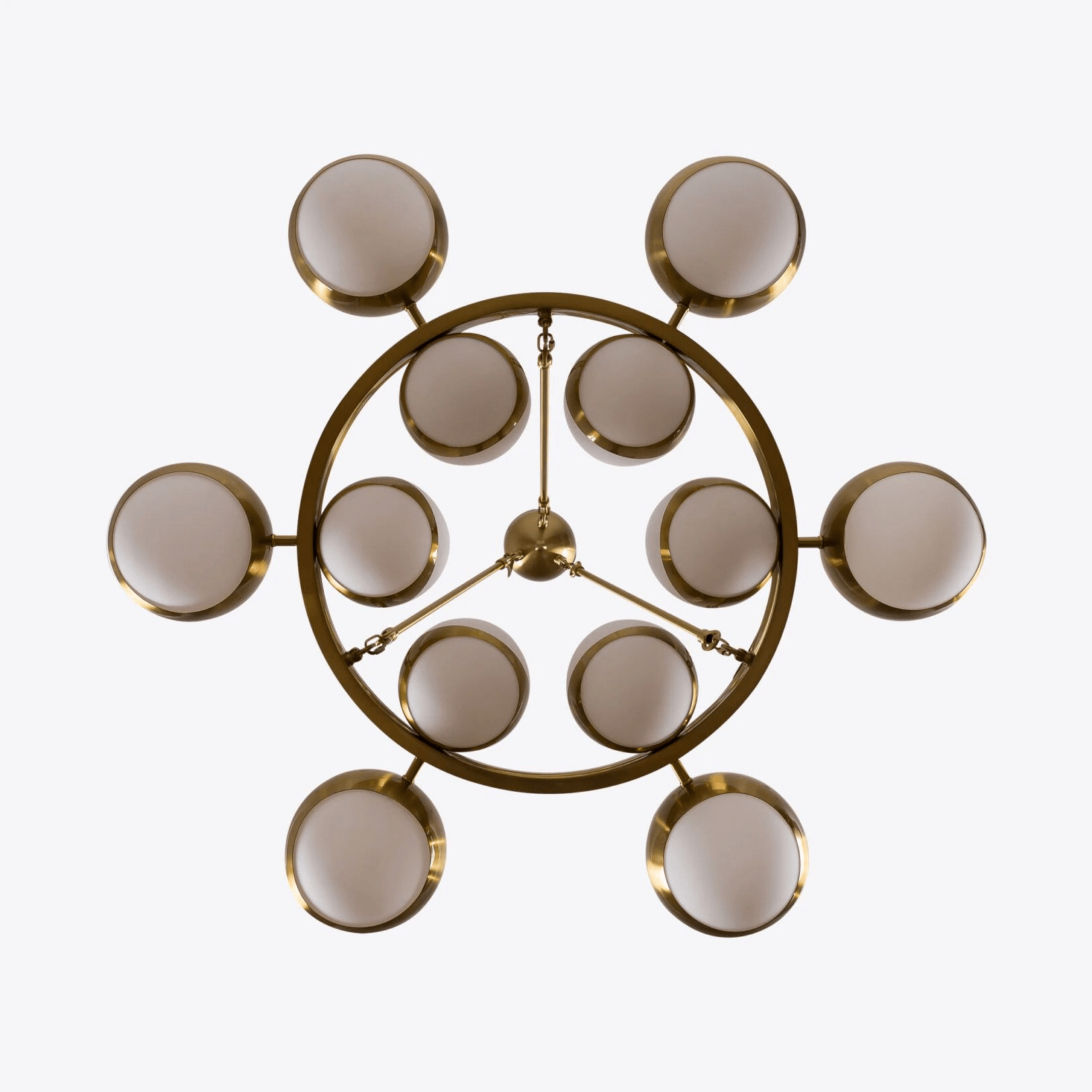 LuminaSphere Modern Brass Chandelier - Blowlighting