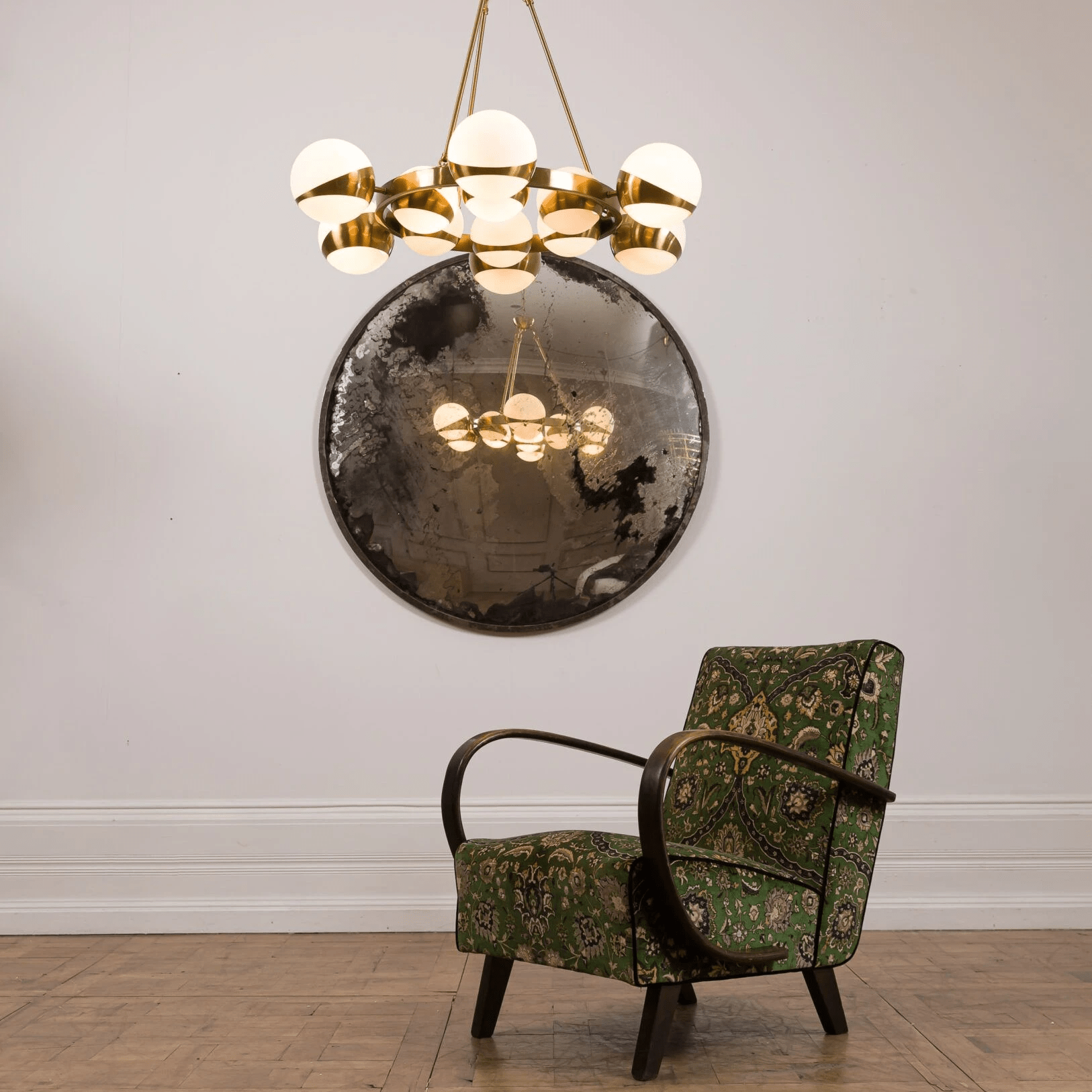 LuminaSphere Modern Brass Chandelier - Blowlighting