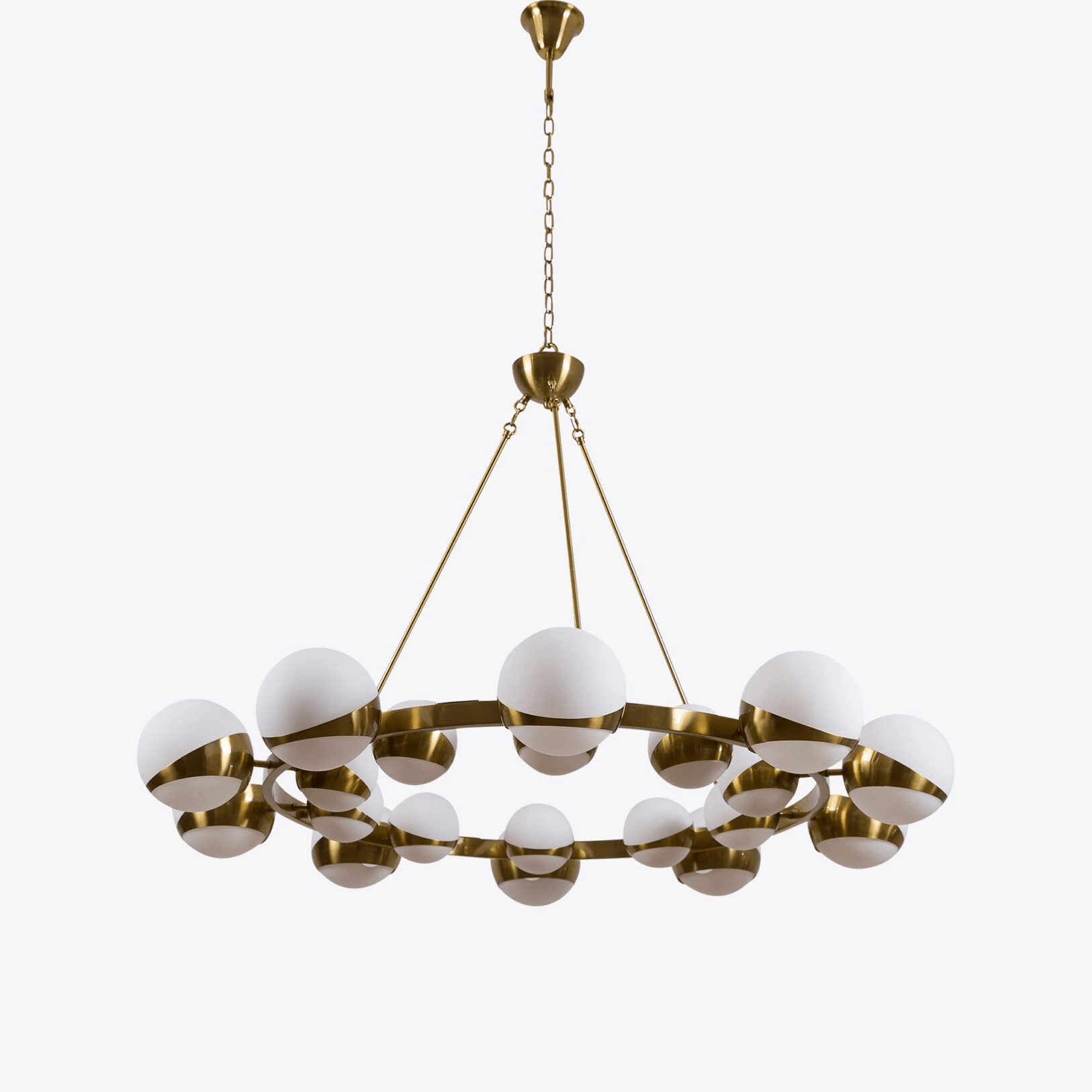 LuminaSphere Modern Brass Chandelier - Blowlighting