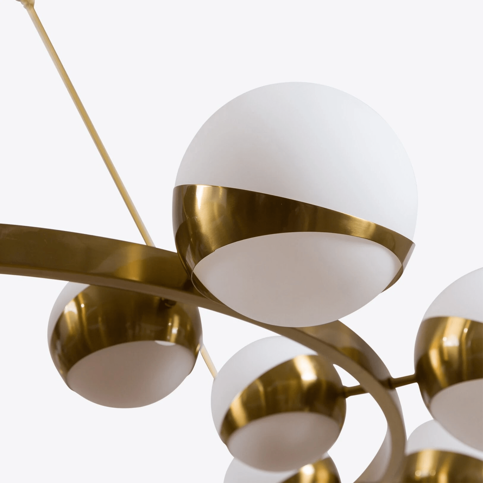 LuminaSphere Modern Brass Chandelier - Blowlighting