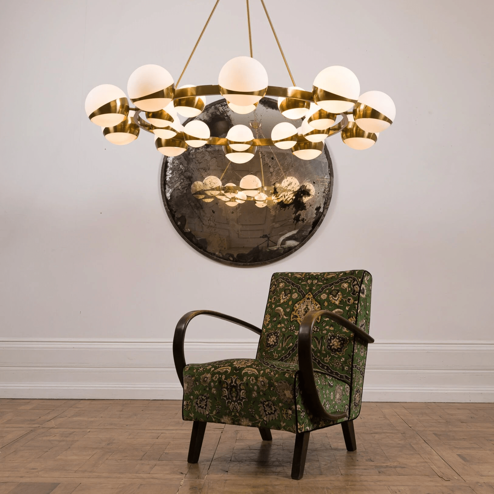 LuminaSphere Modern Brass Chandelier - Blowlighting