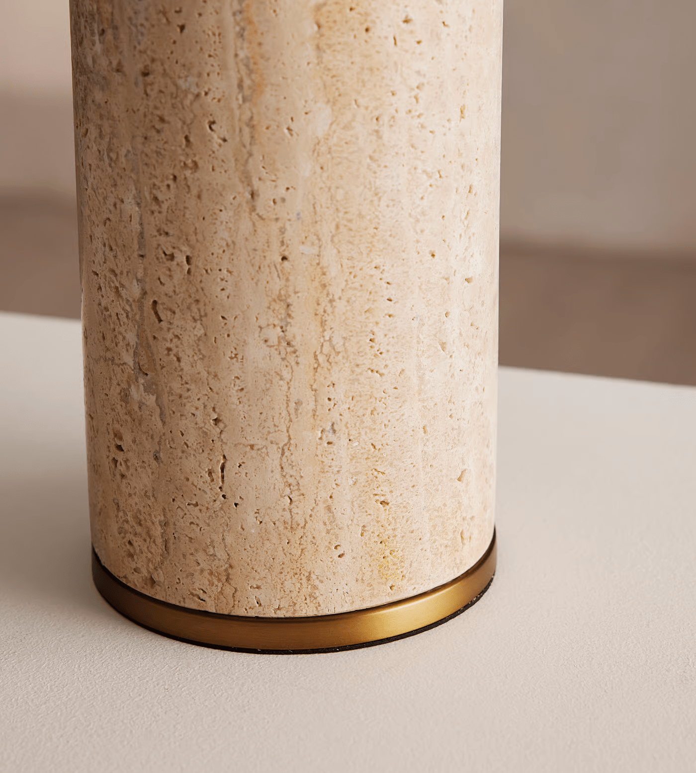 Vonoryra Cylindrical Travertine Table Lamp - Blowlighting