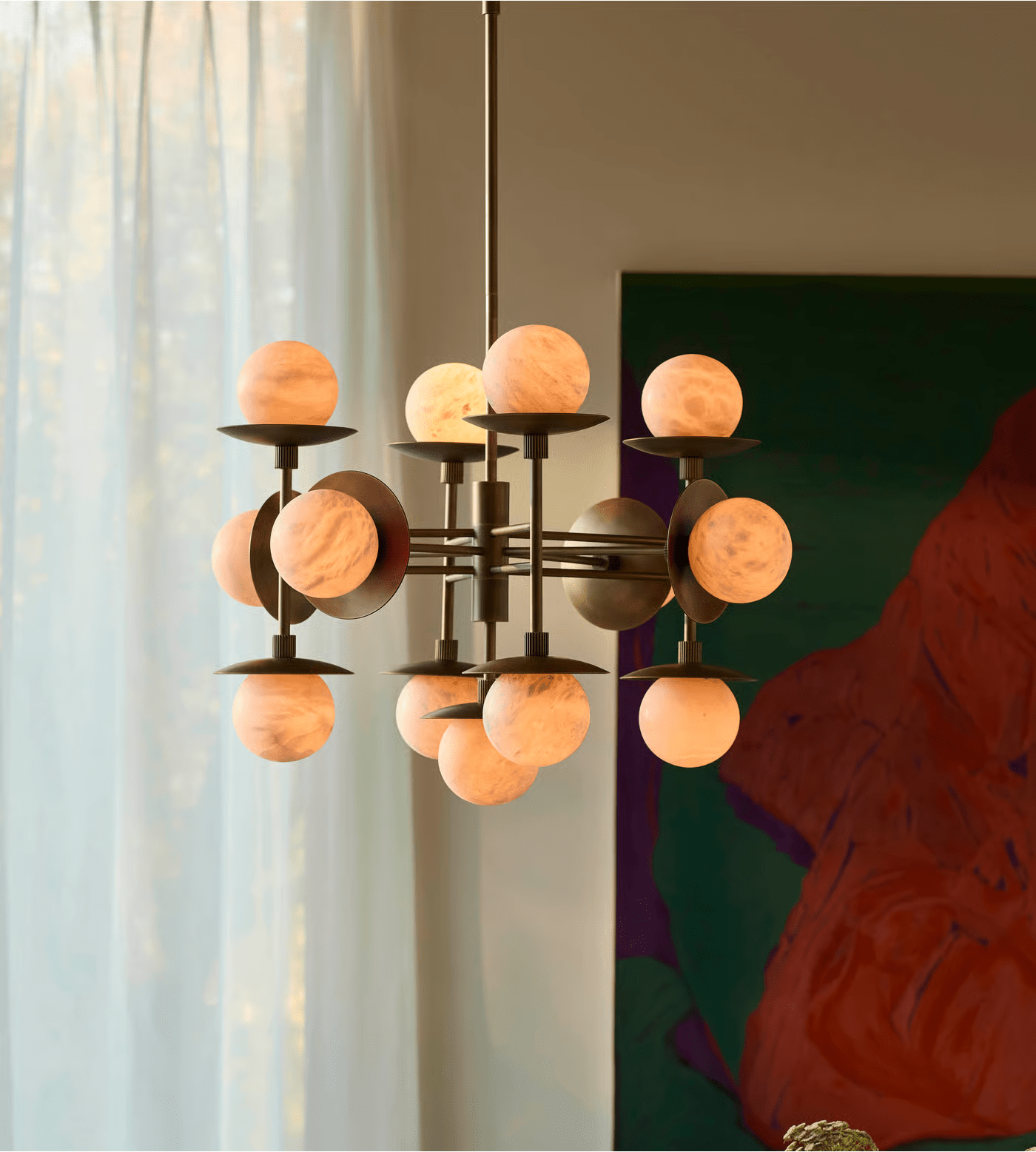 Oshayra Sputnik Alabaster Chandelier - Blowlighting