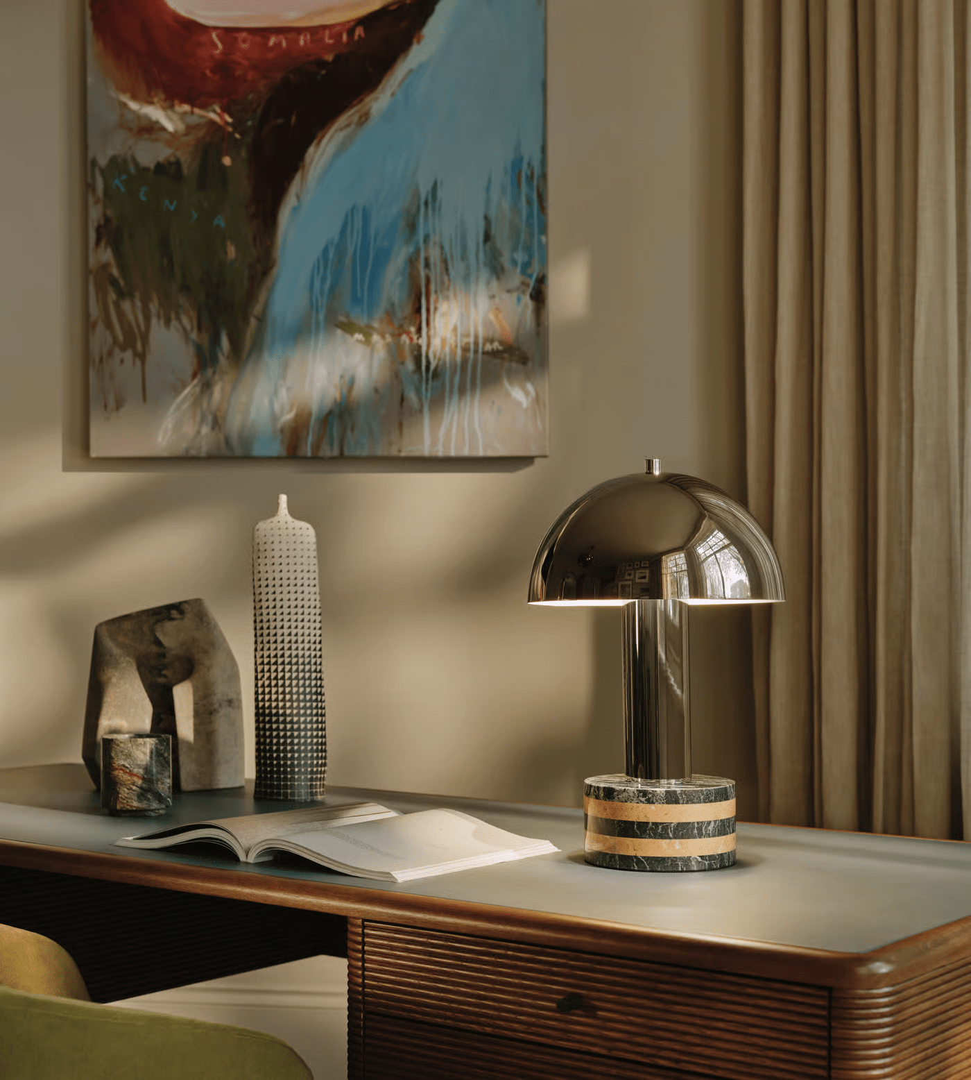 Luno Chrome Table Lamp - Blowlighting