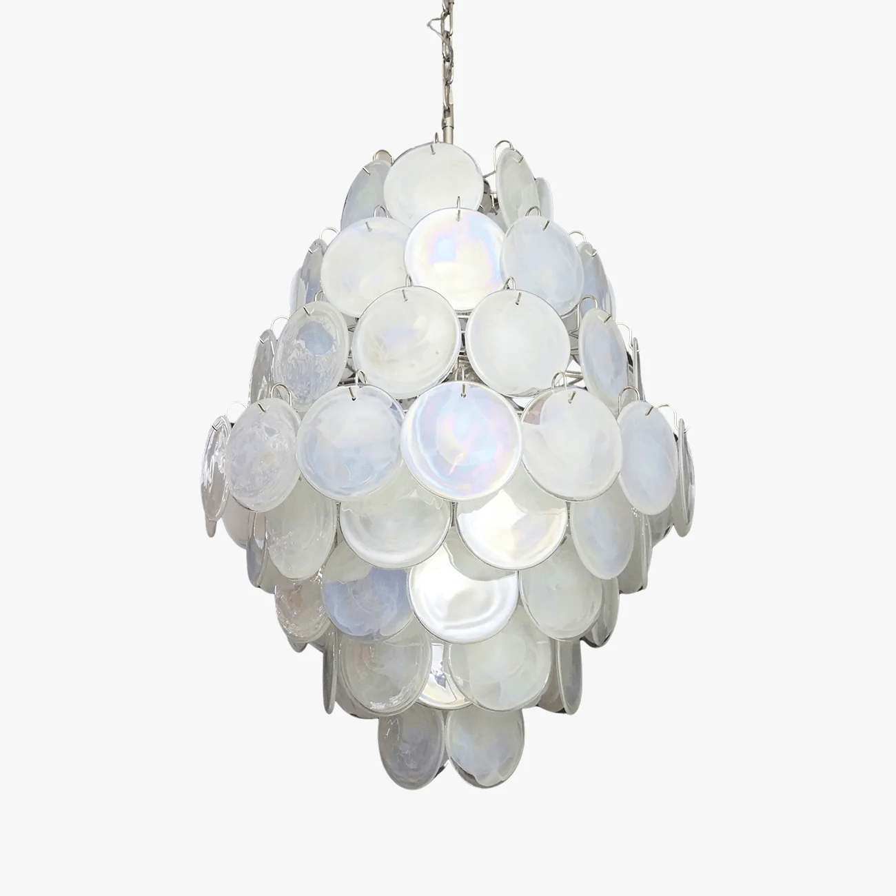 Aurora Chandelier Pink Murano Glass Handblown Discs - Blowlighting