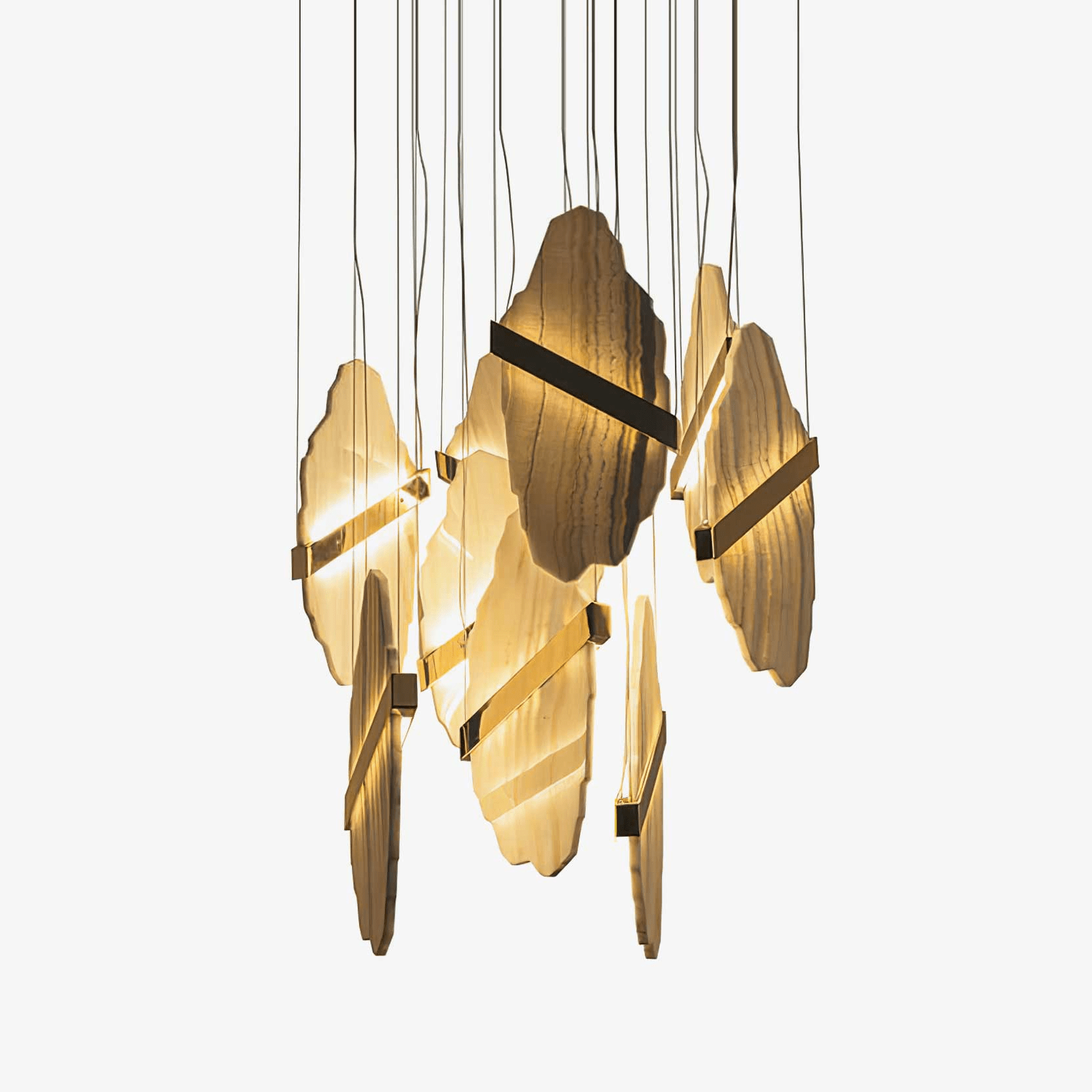 Ollorus Irregular Alabaster Chandelier - Blowlighting