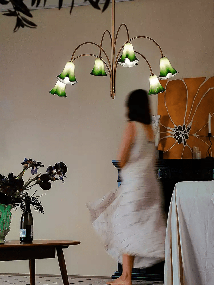 EmeraldBell Glass Pendant Chandelier - Blowlighting