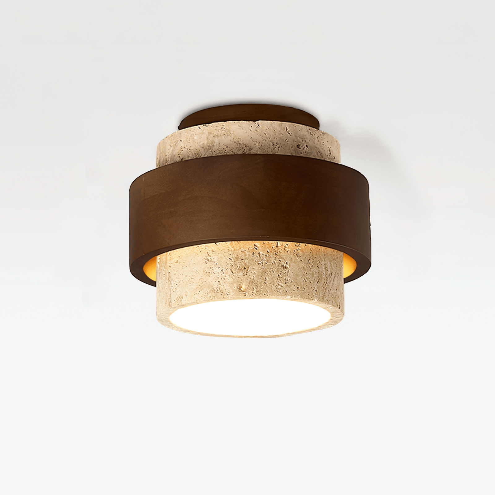 Eltalor Layered Ring Travertine Ceiling Light - Blowlighting