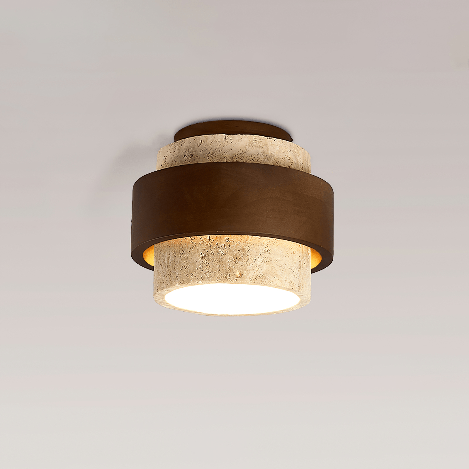 Eltalor Layered Ring Travertine Ceiling Light - Blowlighting