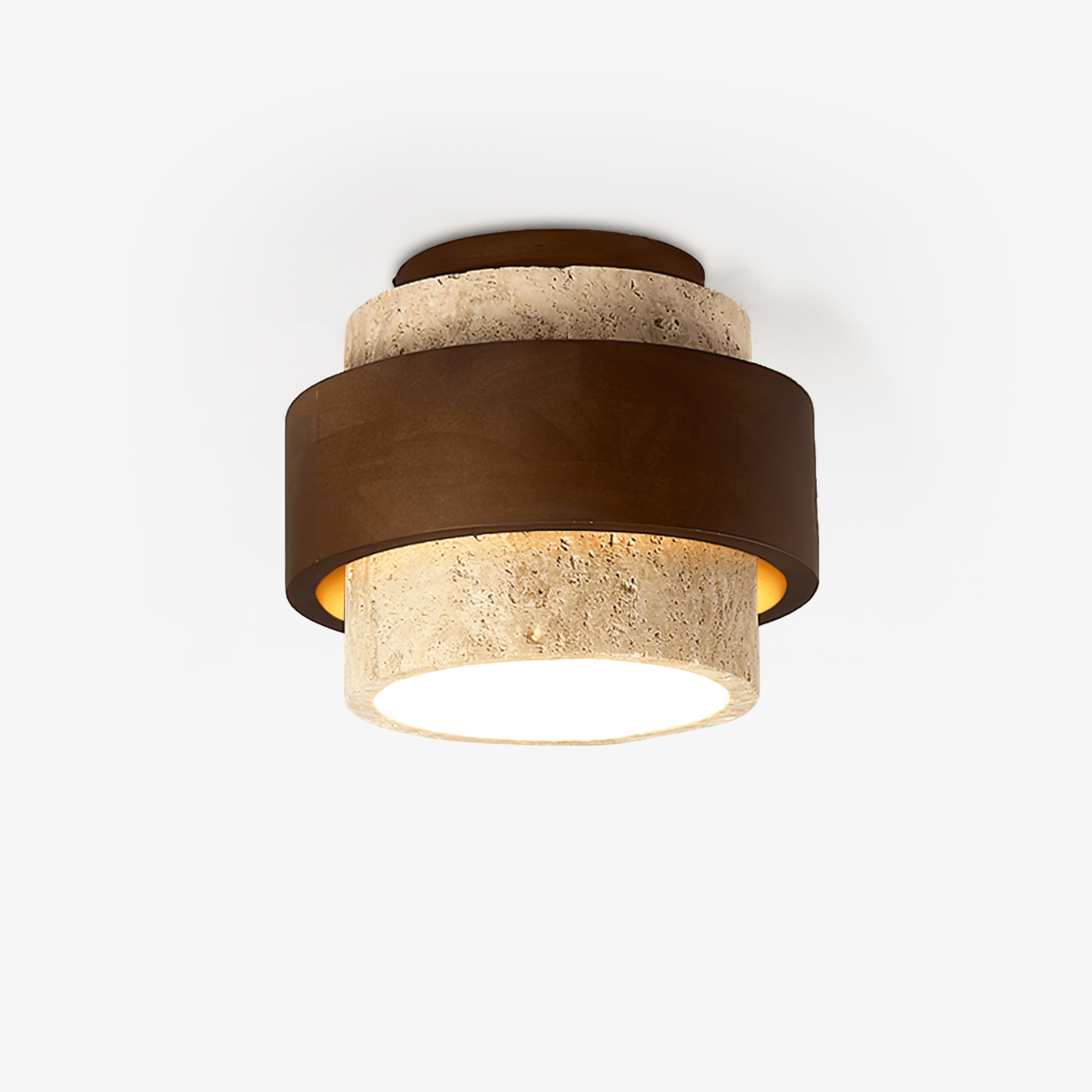 Eltalor Layered Ring Travertine Ceiling Light - Blowlighting