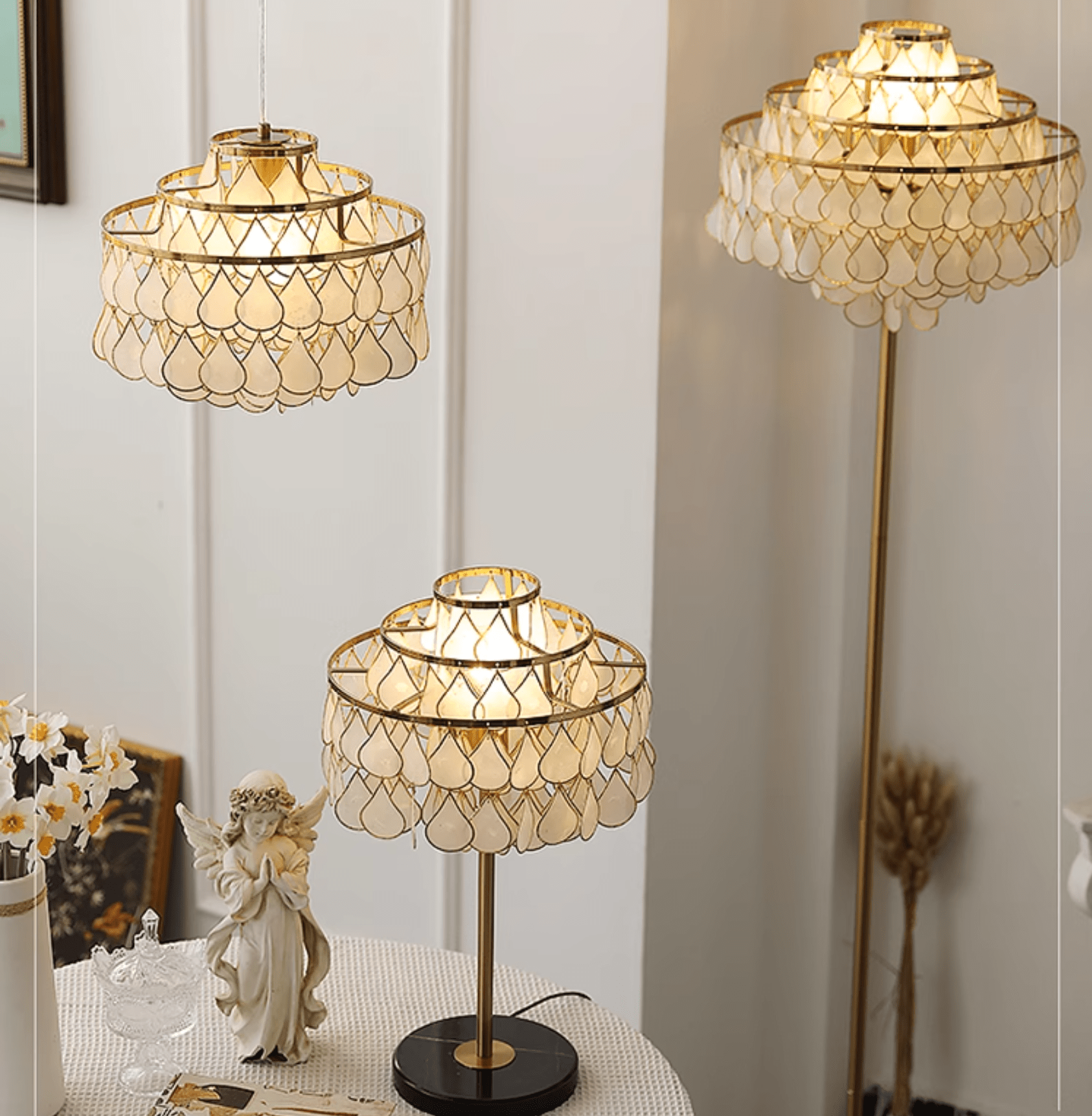 Teardrops Shell Table Lamp - Blowlighting