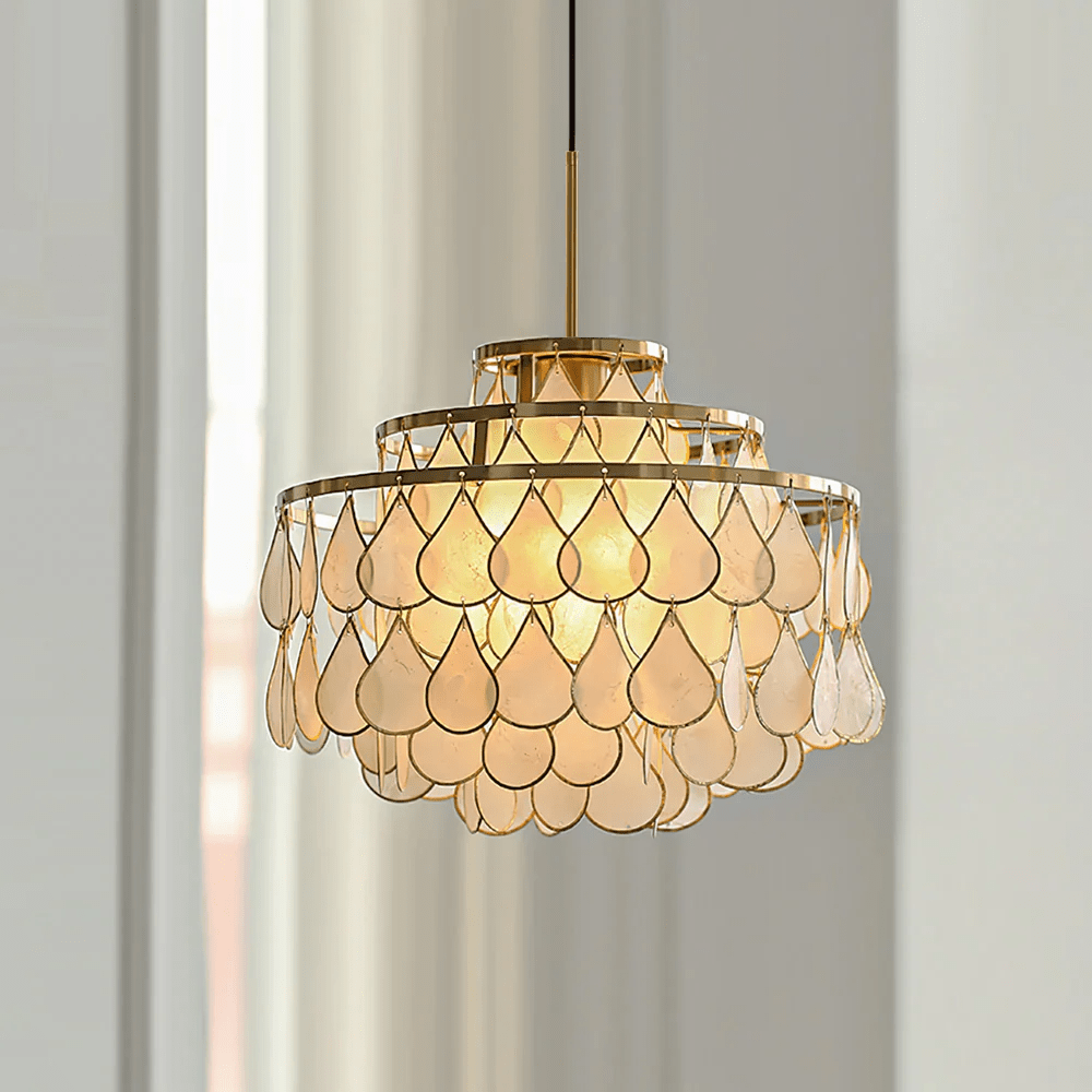 Teardrops Shell Chandelier - Blowlighting