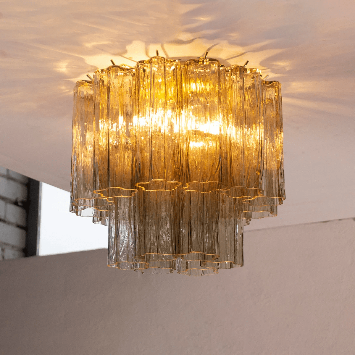 Aurora Ceiling Lamp Pink Waterfall Style - Blowlighting