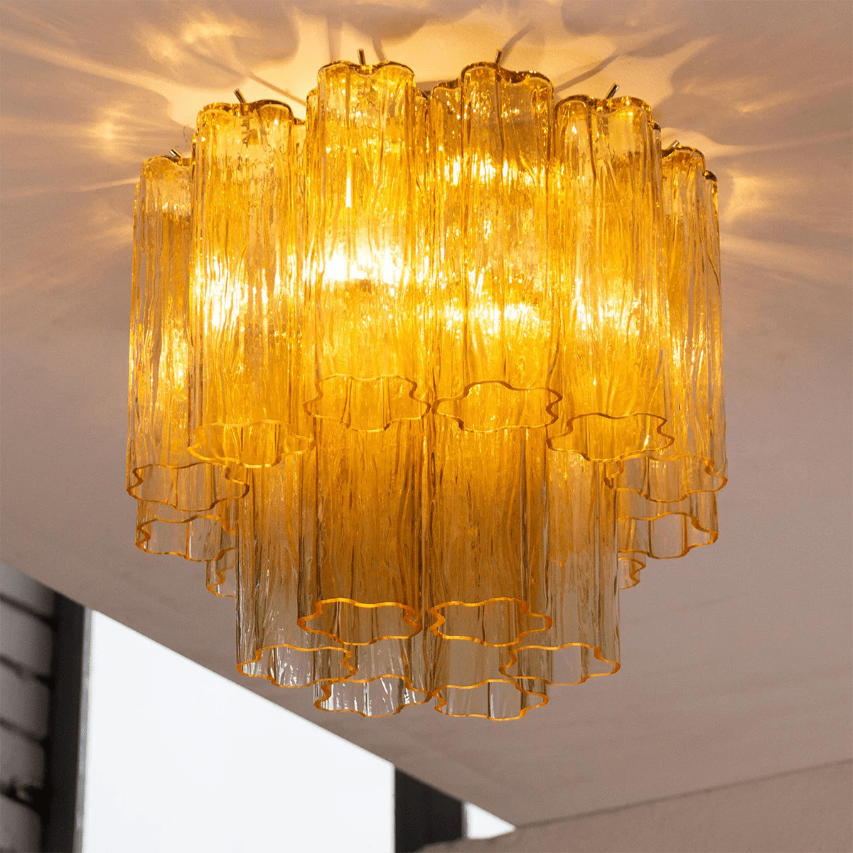 Aurora Ceiling Lamp Pink Waterfall Style - Blowlighting