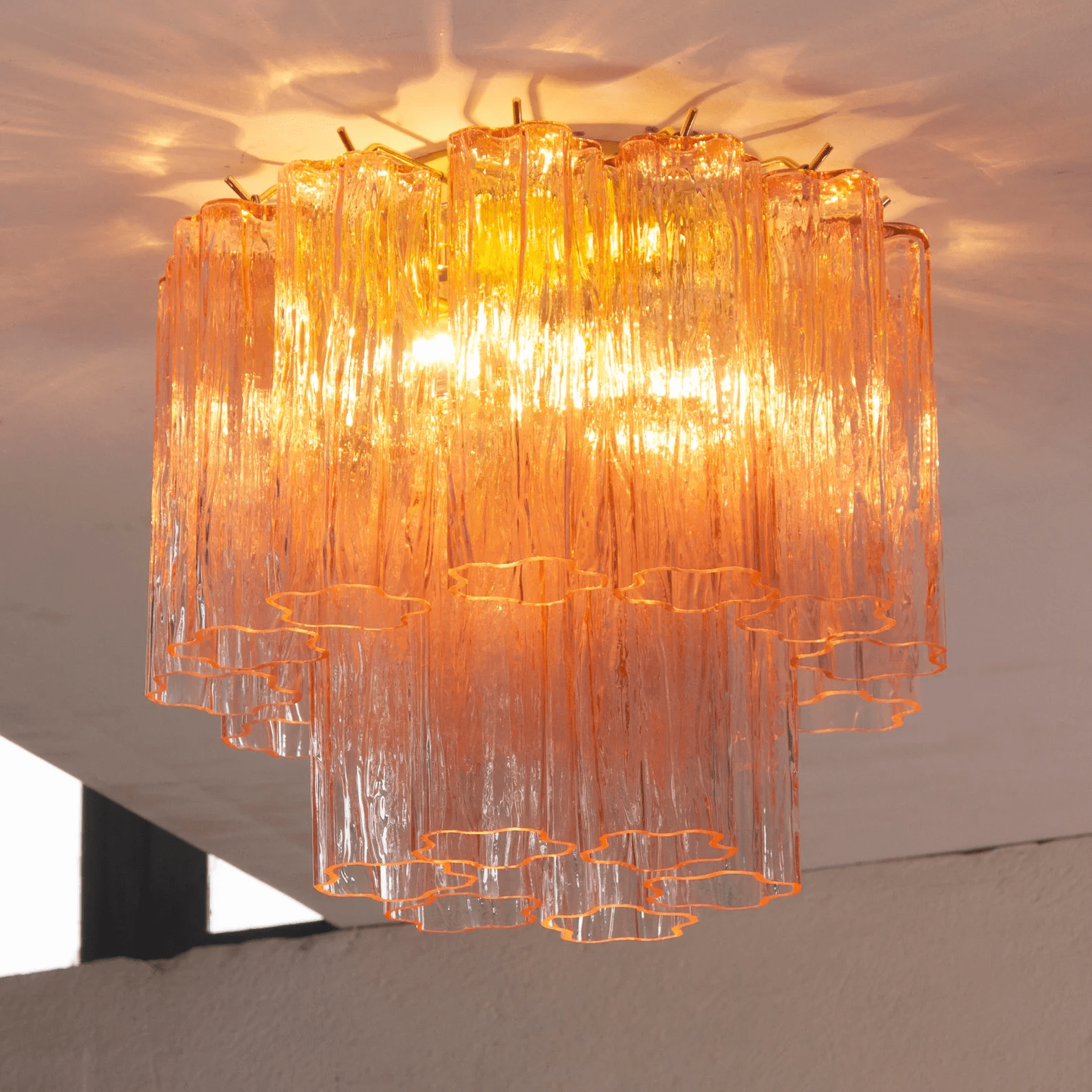 Aurora Ceiling Lamp Pink Waterfall Style - Blowlighting