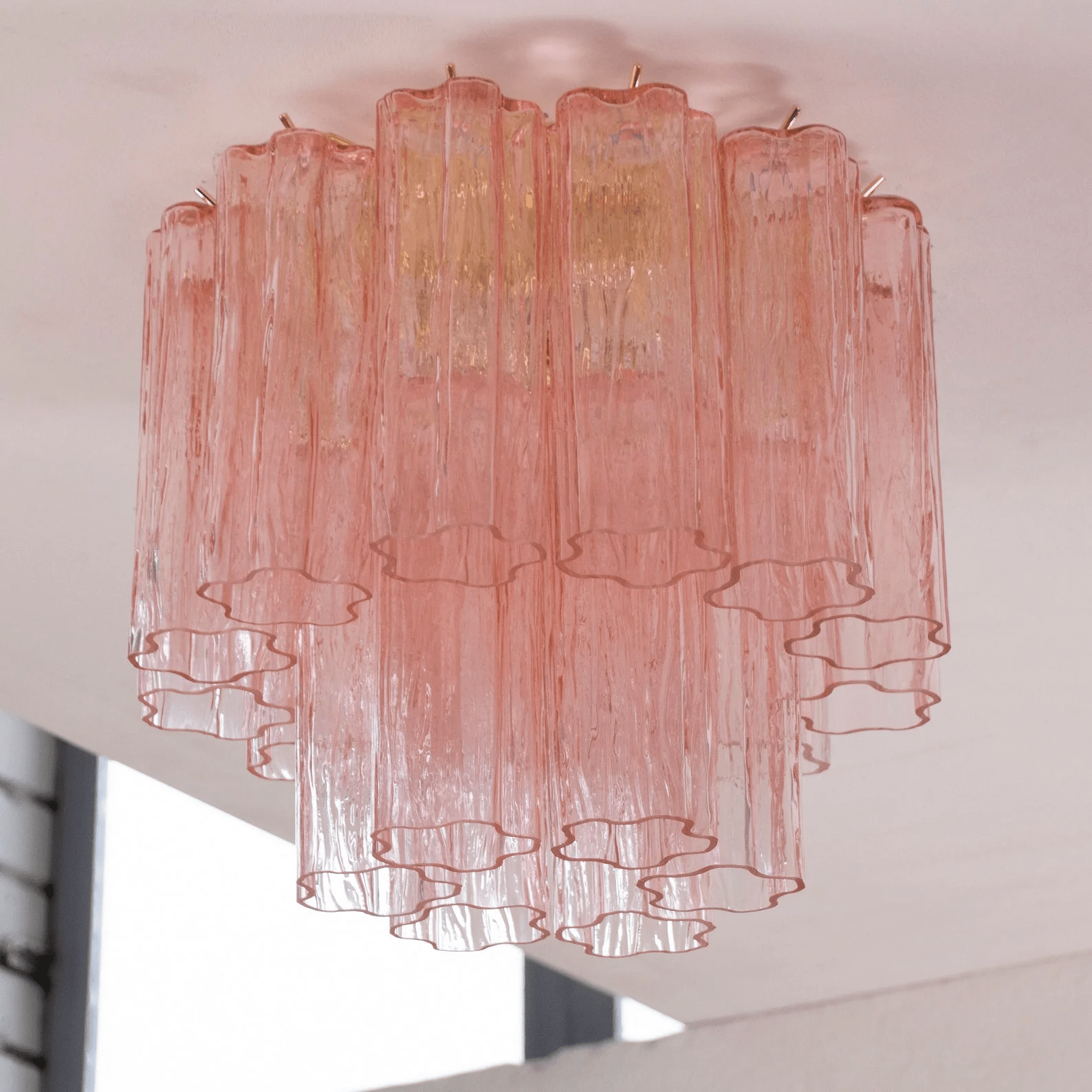 Aurora Ceiling Lamp Pink Waterfall Style - Blowlighting