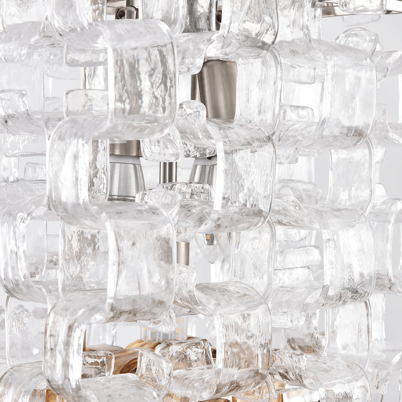 Aurora Chandelier Murano Glass Interlocking Geometric - Blowlighting