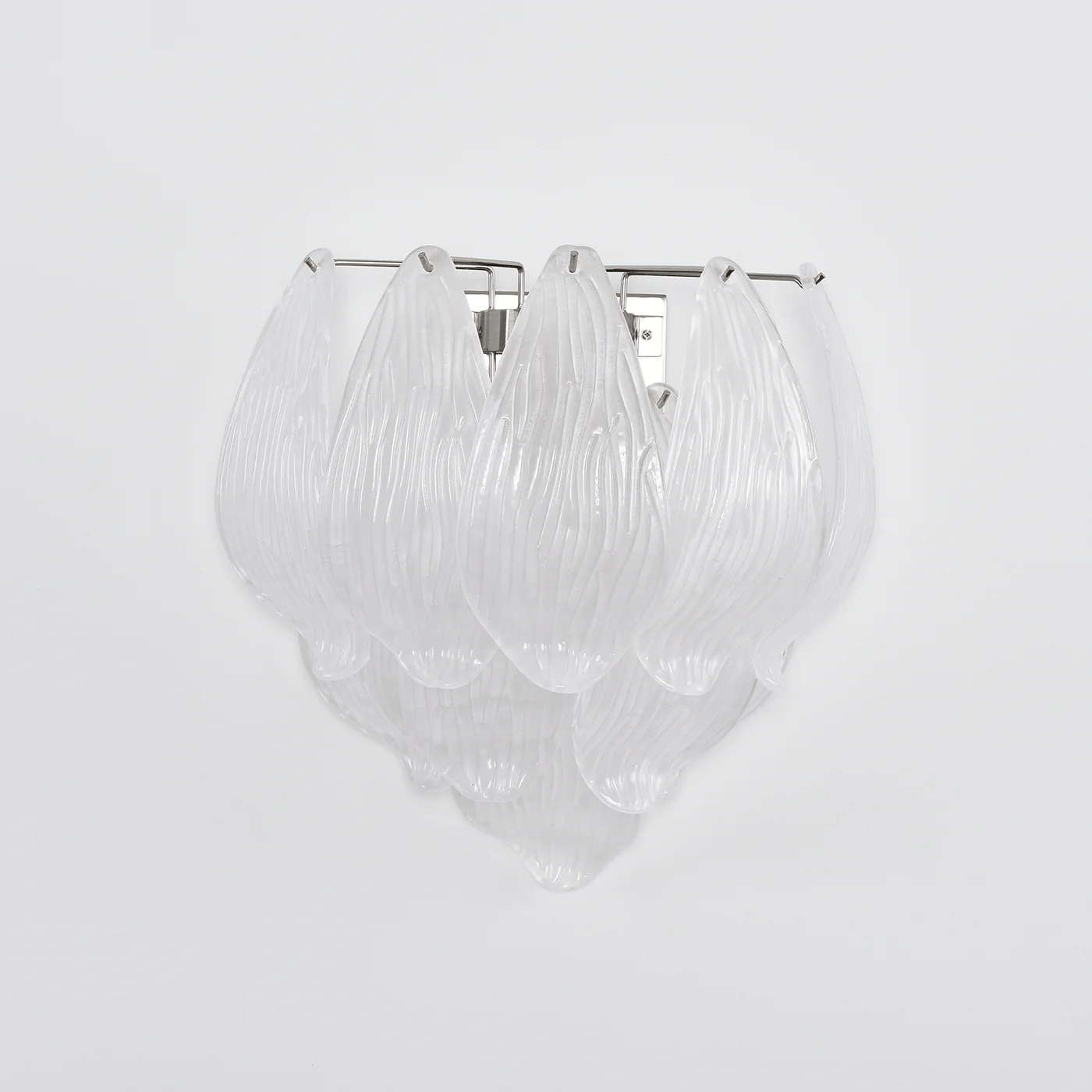 Aurora Wall Lamp Murano Glass Petal Frosted Cascading - Blowlighting