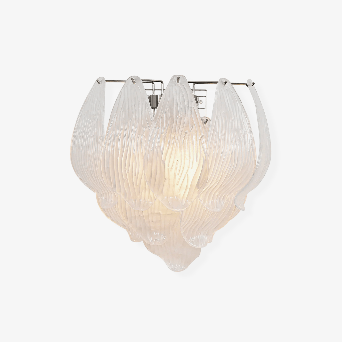Aurora Wall Lamp Murano Glass Petal Frosted Cascading - Blowlighting