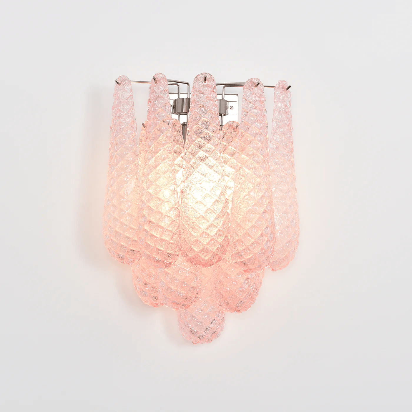Aurora Wall Lamp Pink Teardrop Glass Floral Artistic - Blowlighting