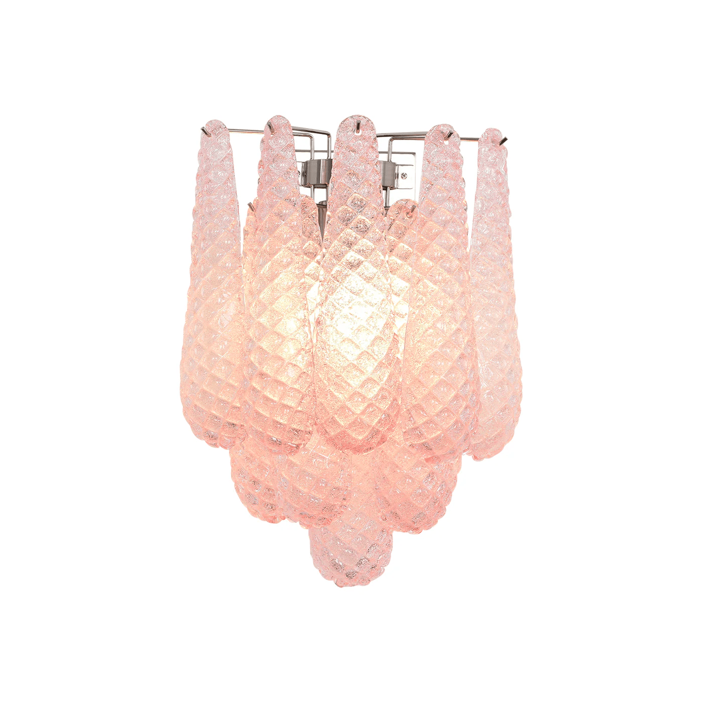 Aurora Wall Lamp Pink Teardrop Glass Floral Artistic - Blowlighting