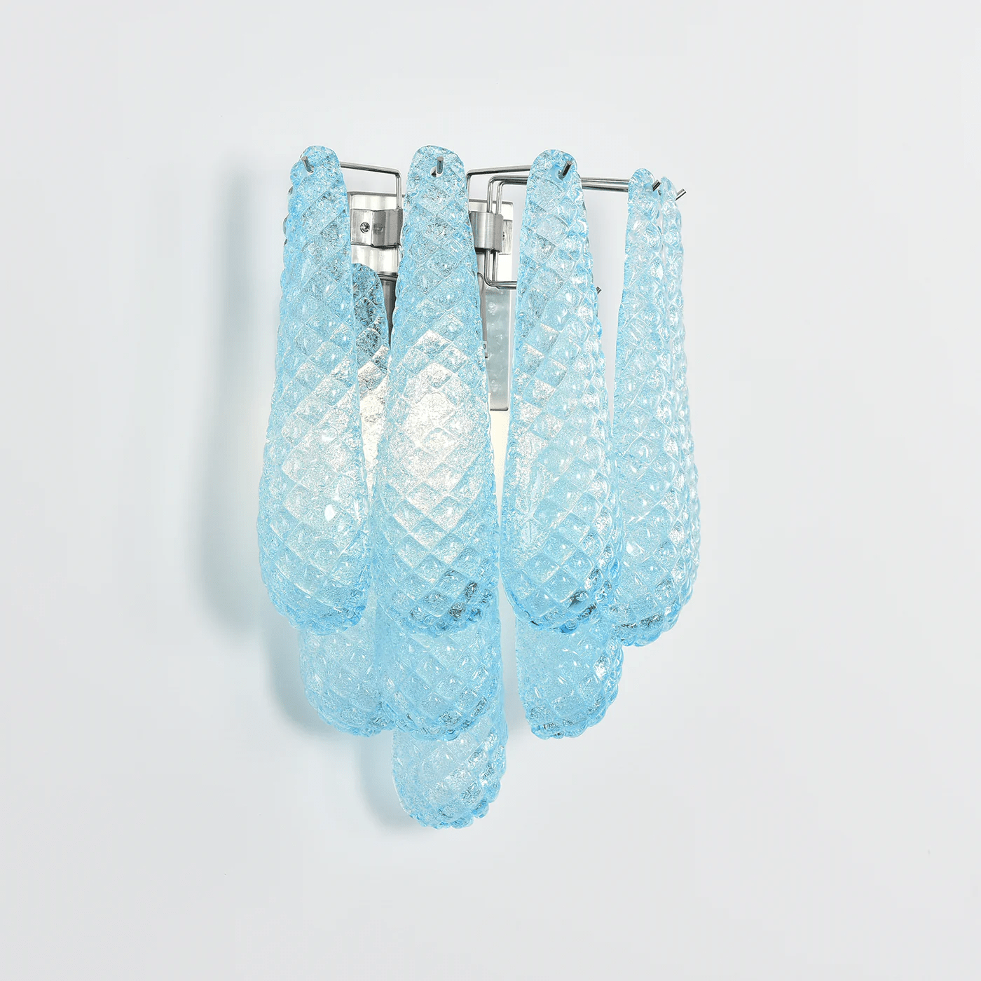 Aurora Wall Lamp Pink Teardrop Glass Floral Artistic - Blowlighting