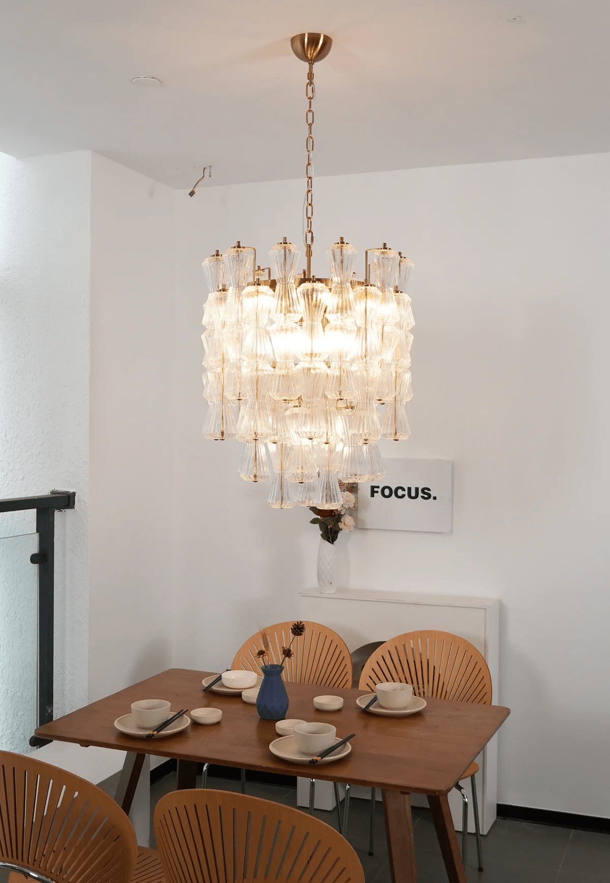 Aurora Chandelier Murano Glass Floral Cascade - Blowlighting