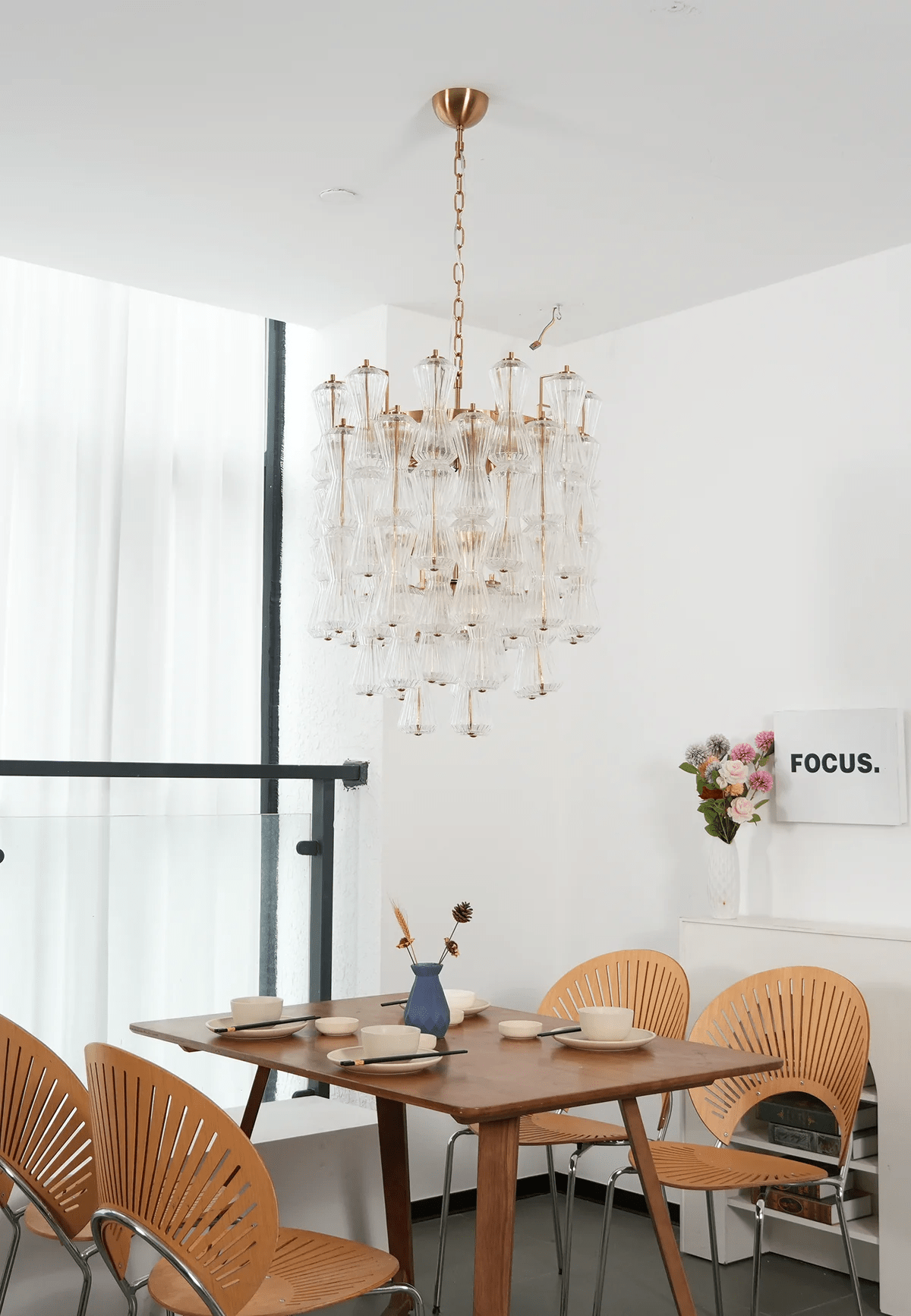 Aurora Chandelier Murano Glass Floral Cascade - Blowlighting