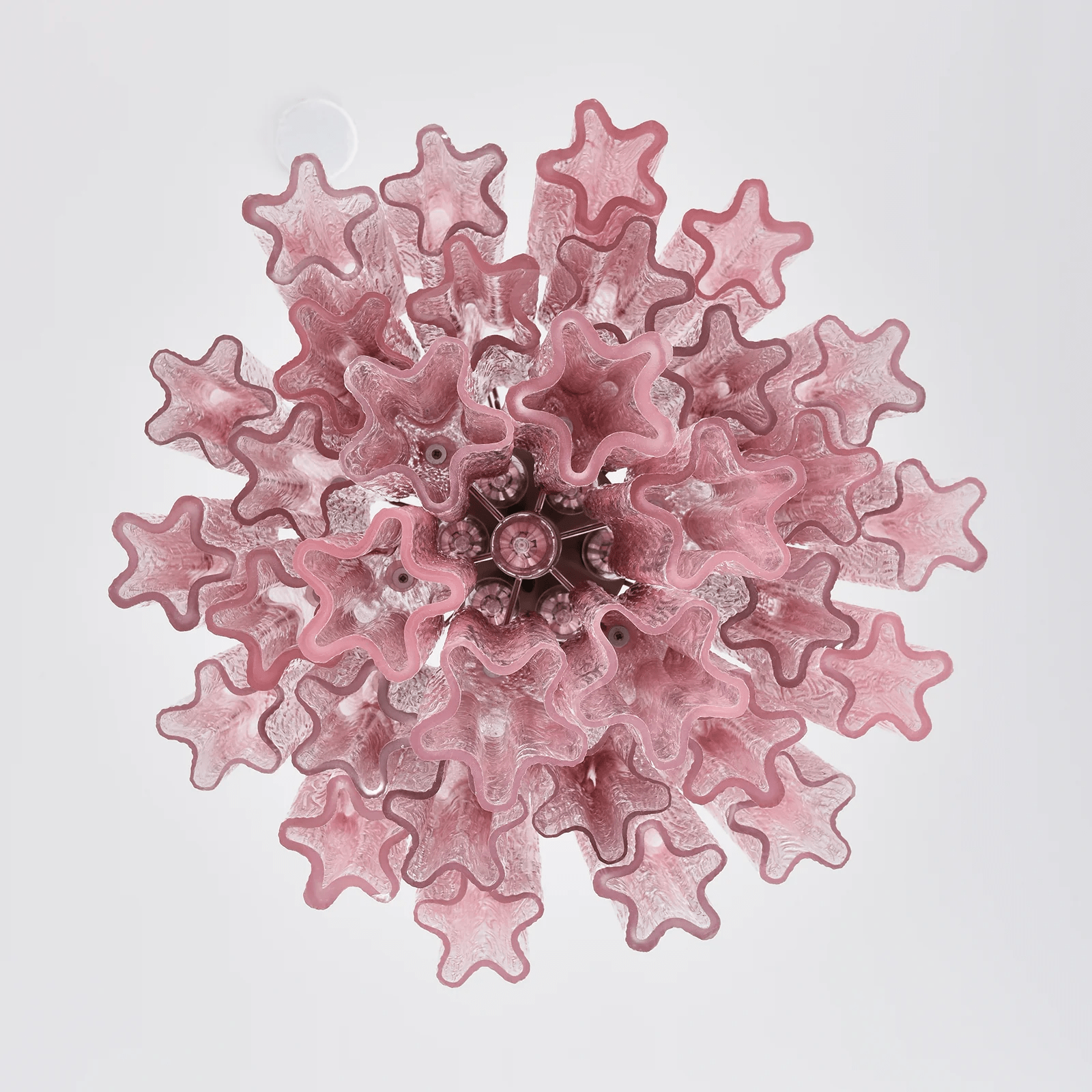 Aurora Chandelier Rose Gradient Murano Glass Tiered - Blowlighting