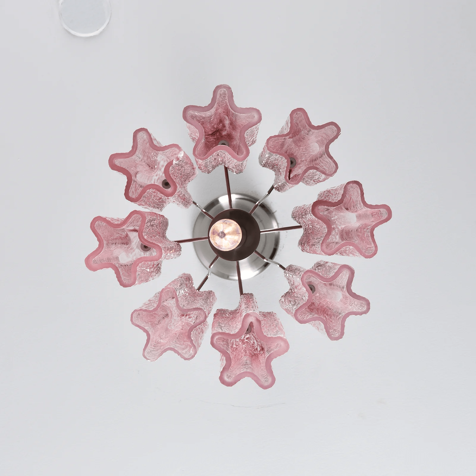 Aurora Chandelier Pink Gradient Murano Glass - Blowlighting