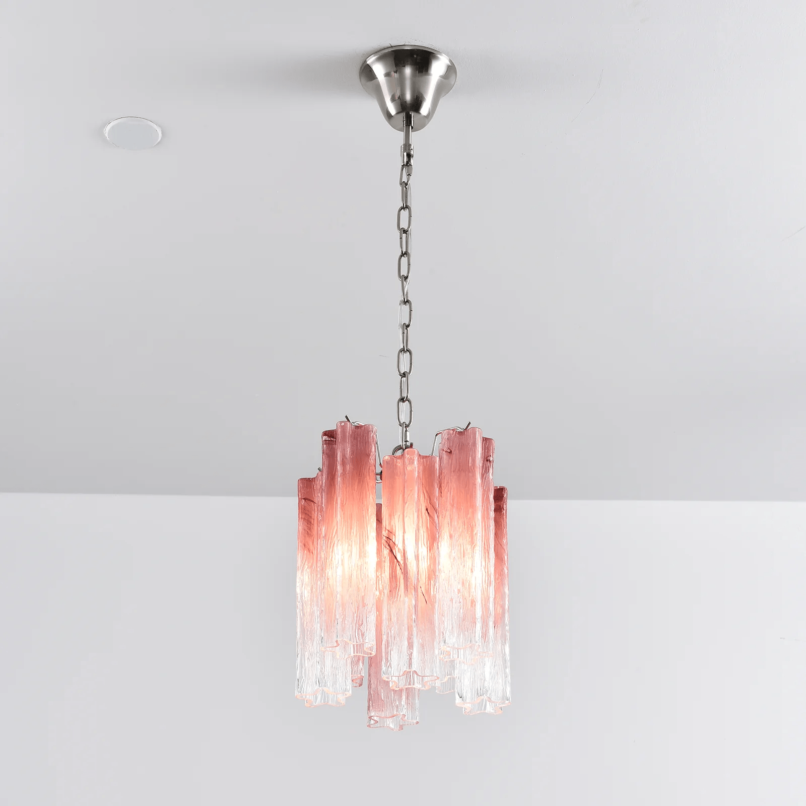 Aurora Chandelier Pink Gradient Murano Glass - Blowlighting