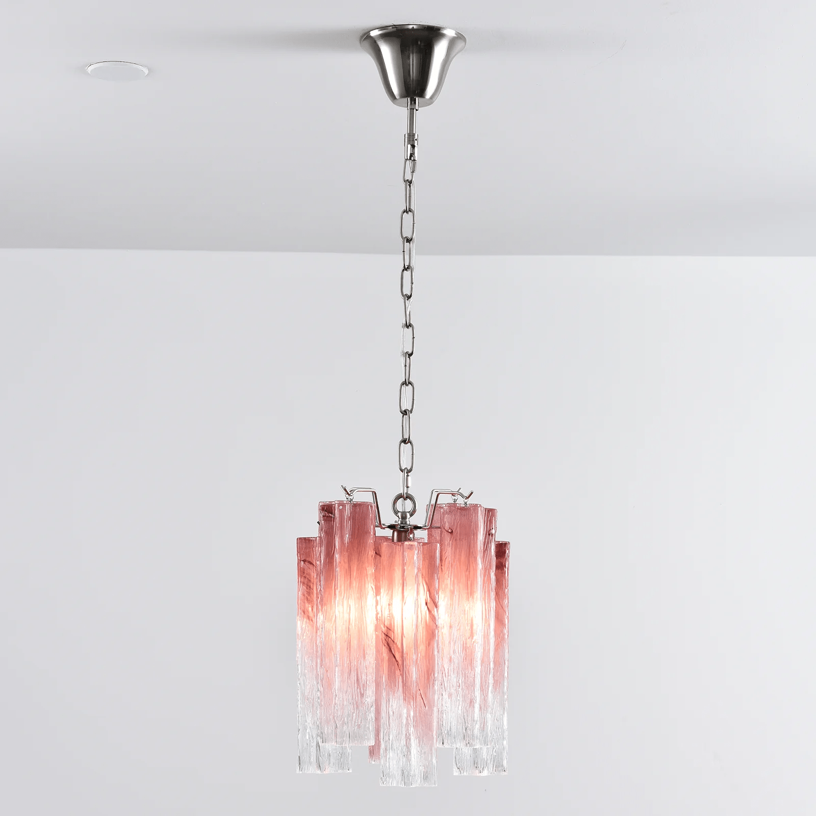 Aurora Chandelier Pink Gradient Murano Glass - Blowlighting