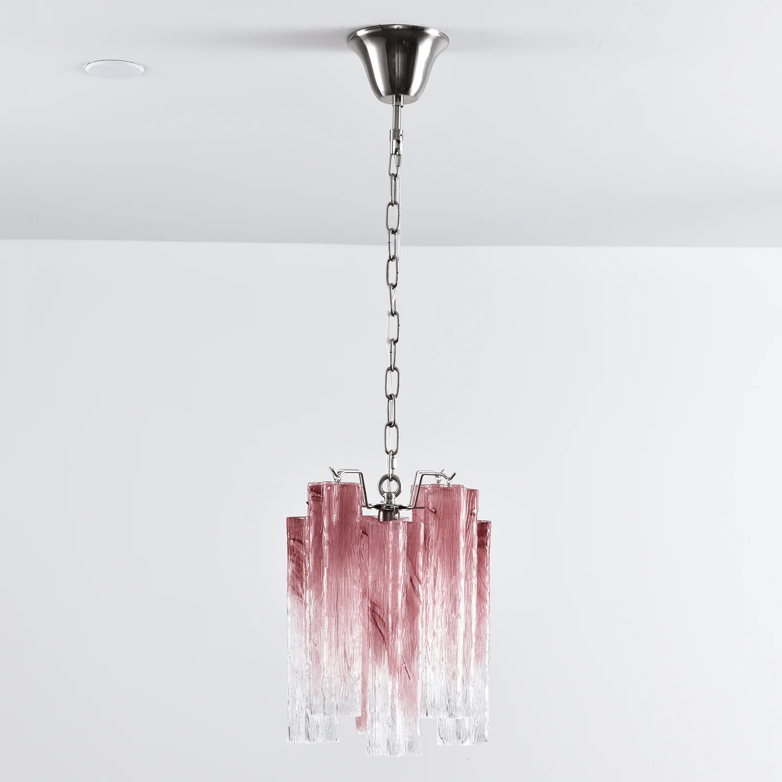 Aurora Chandelier Pink Gradient Murano Glass - Blowlighting
