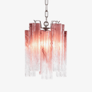 Aurora Chandelier Pink Gradient Murano Glass - Blowlighting