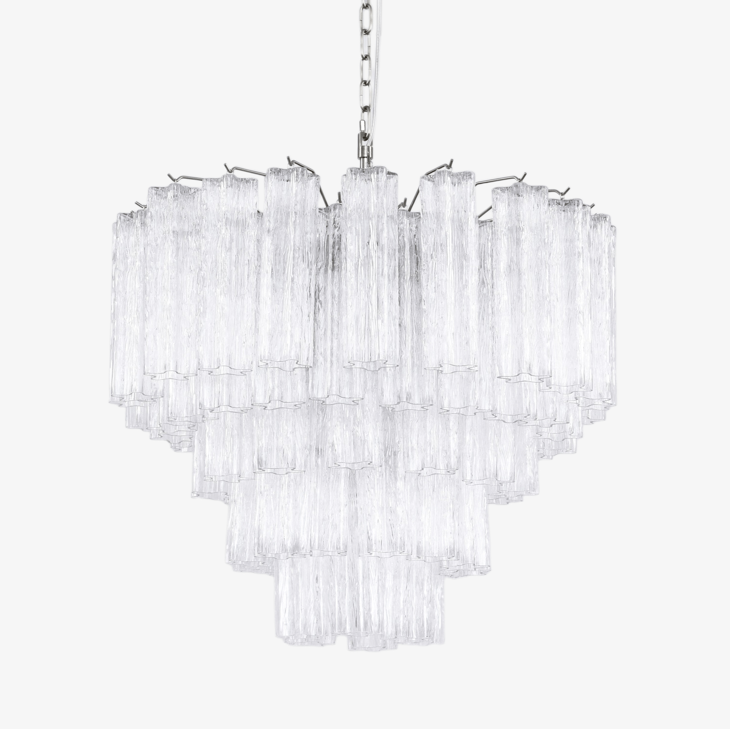 Aurora Chandelier Clear Glass Multi-Tier Crystal Glow - Blowlighting