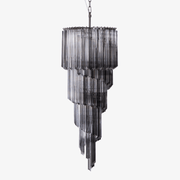 Aurora Chandelier Smoked Glass Spiral - Blowlighting