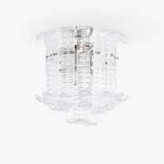 Aurora Ceiling Lamp Clear Murano Glass Flush Mount - Blowlighting