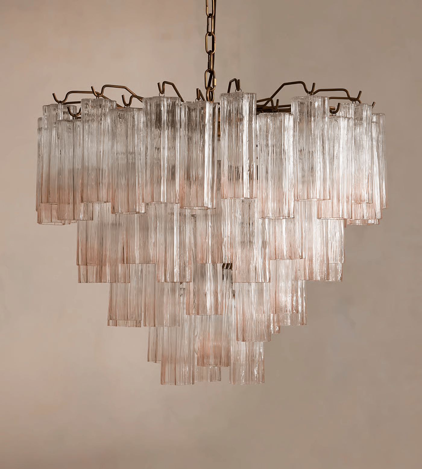 Aurora Chandelier Murano Glass Tiered Green - Blowlighting