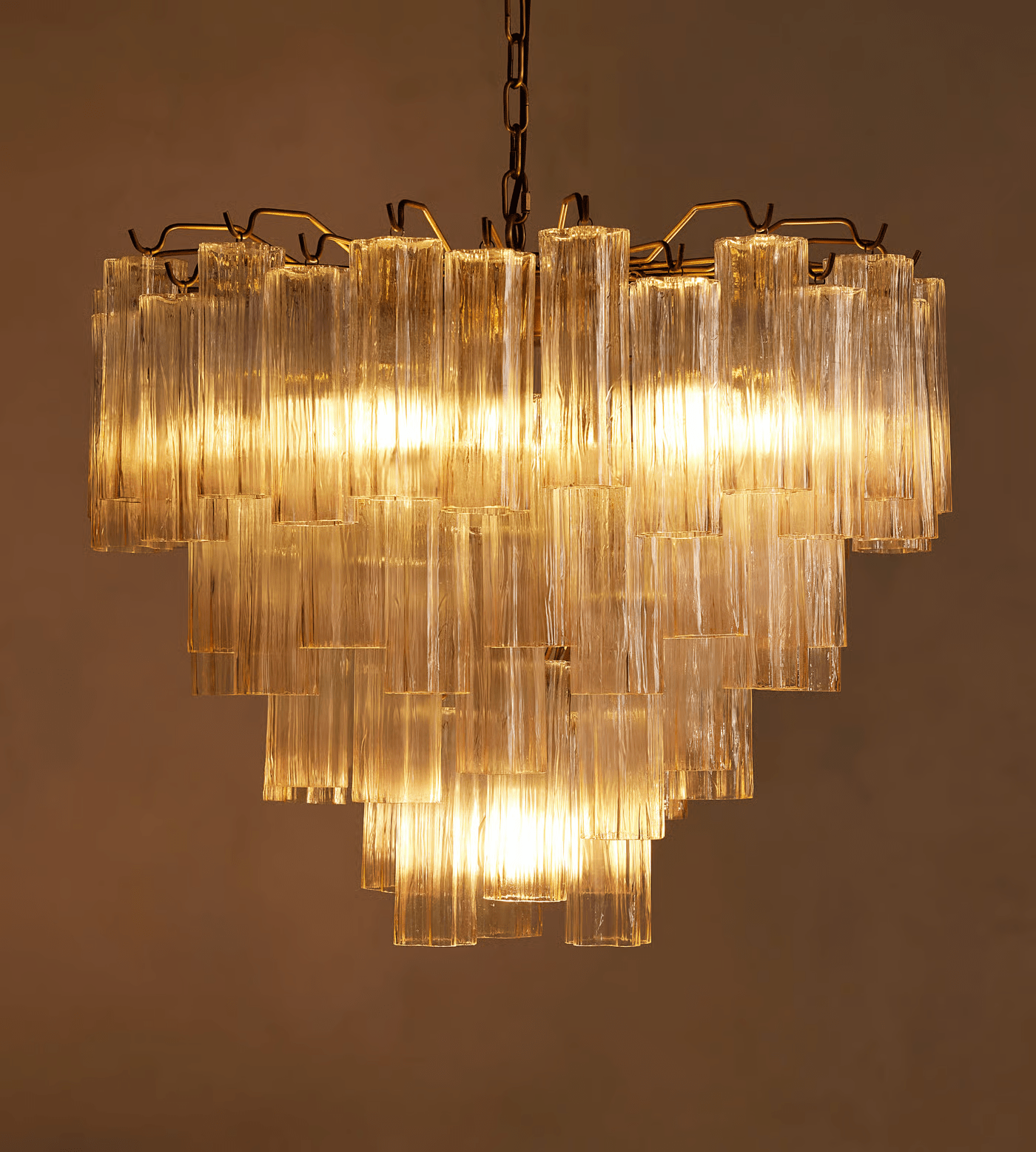 Aurora Chandelier Murano Glass Tiered Green - Blowlighting