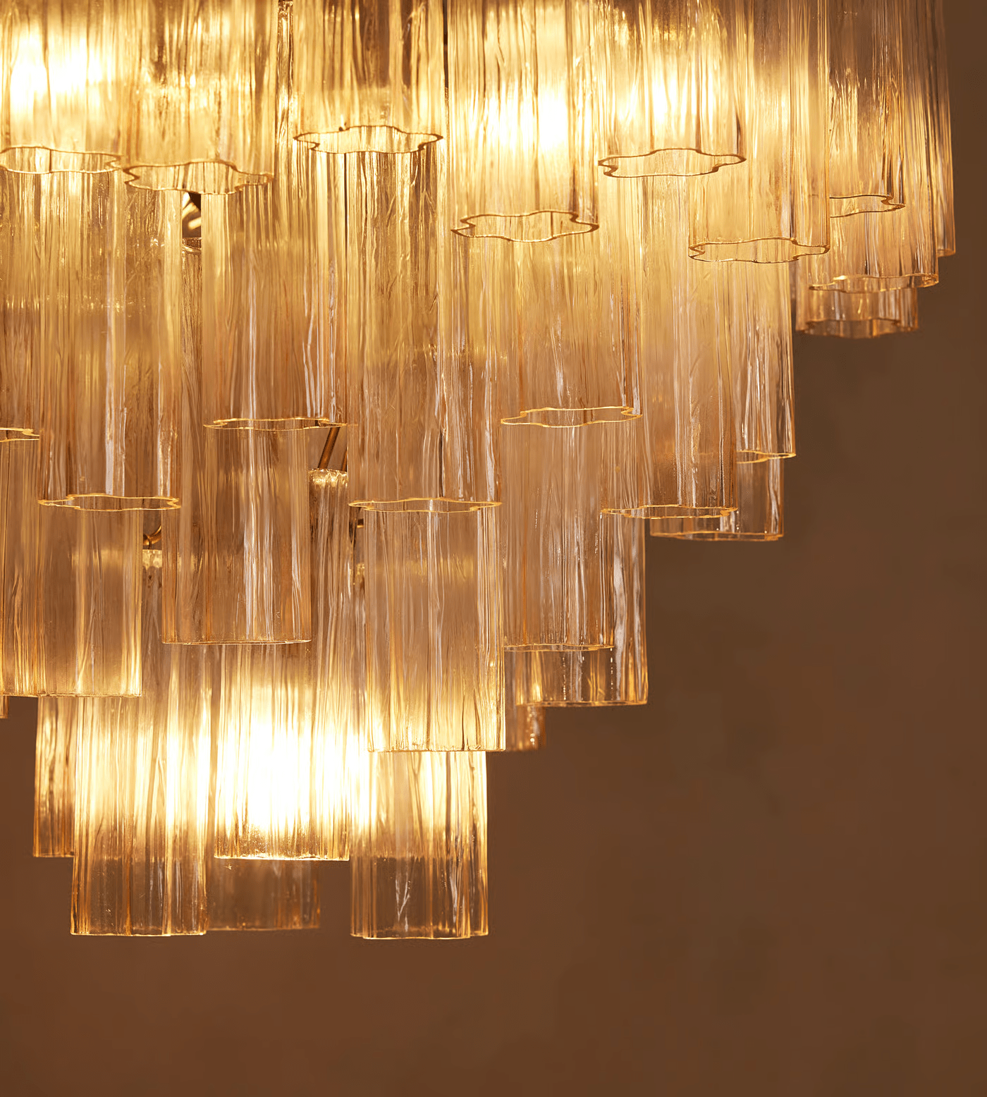 Aurora Chandelier Murano Glass Tiered Green - Blowlighting