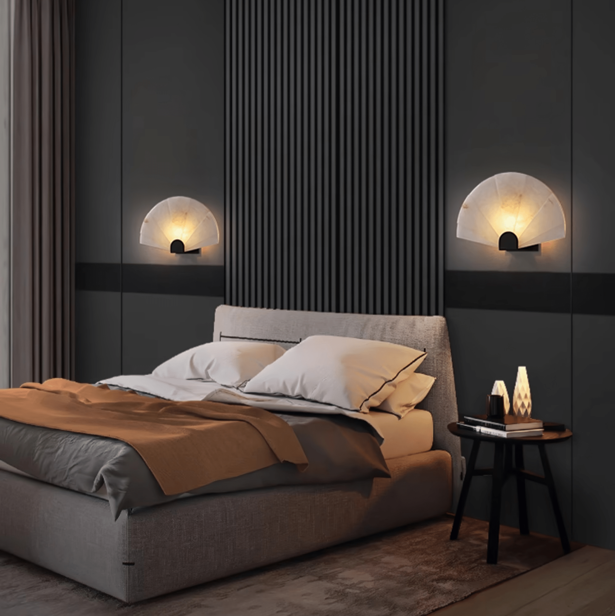 Aurelia Minimalist Alabaster Wall Light - Blowlighting