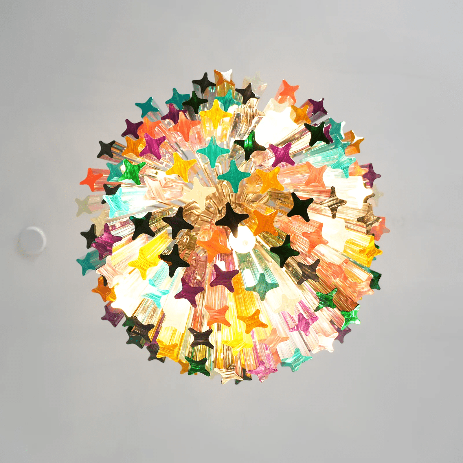 Aurora Chandelier Murano Glass Colorful Prism - Blowlighting