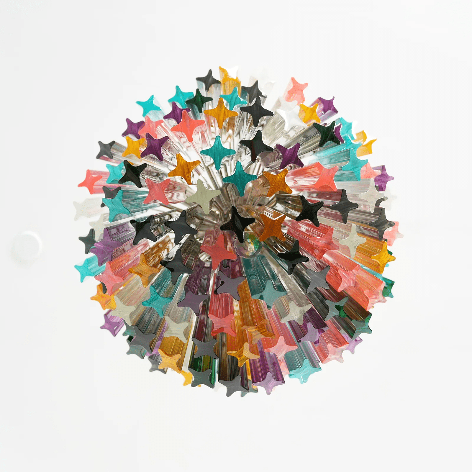 Aurora Chandelier Murano Glass Colorful Prism - Blowlighting