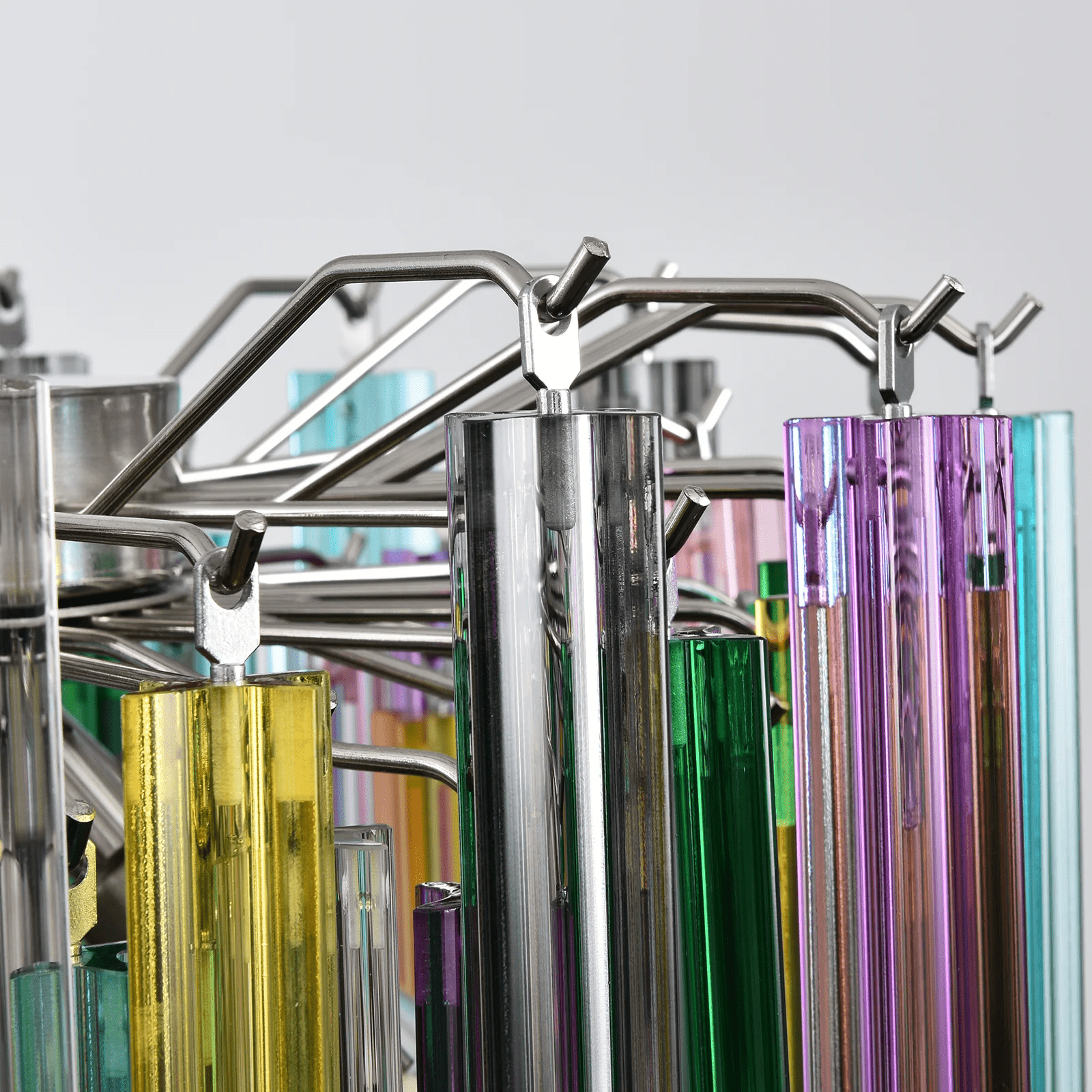 Aurora Chandelier Murano Glass Colorful Prism - Blowlighting