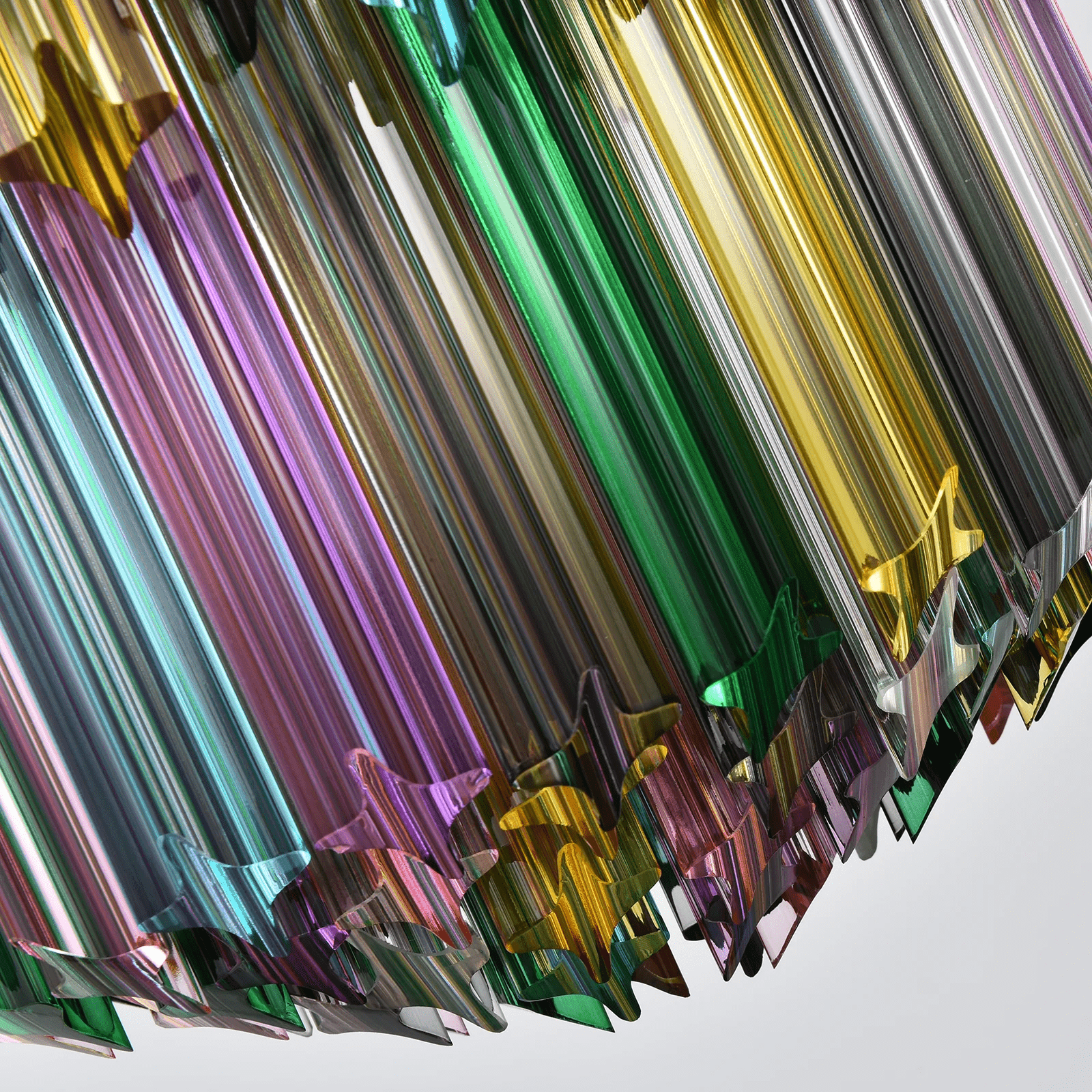 Aurora Chandelier Murano Glass Colorful Prism - Blowlighting