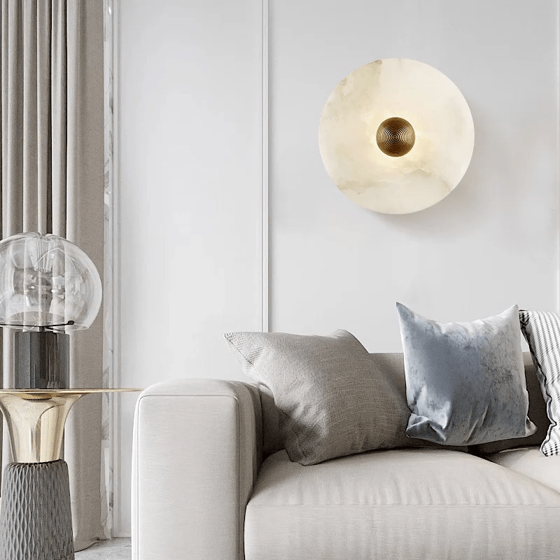 Selene Minimalist Alabaster Ceiling Light - Blowlighting